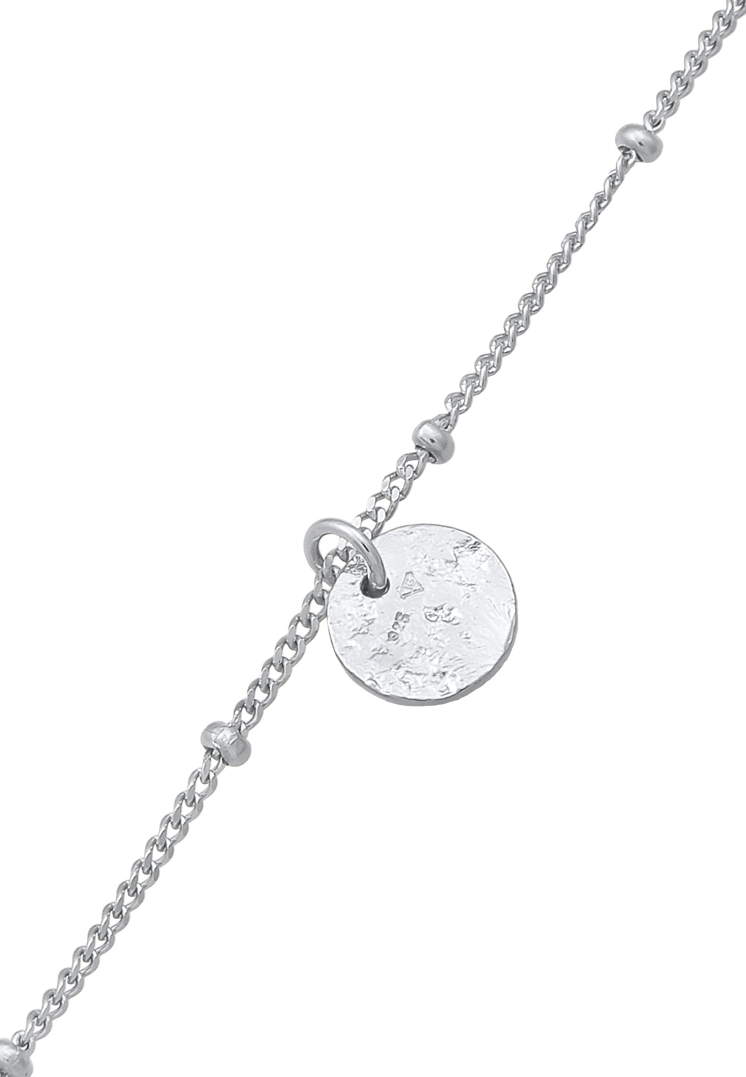 Elli Armkette »Armband Kugelkette Plättchen Disc 925 Silber«