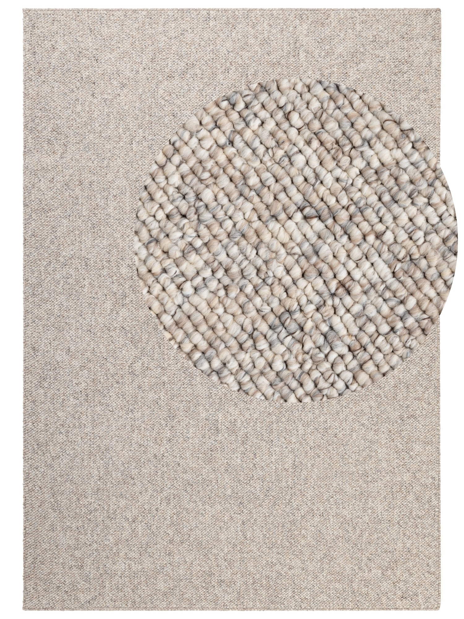ELLE DECORATION Teppich »Rocco«, rechteckig, 10 mm Höhe, Nachhaltig, Läufer, waschbar, Wohnzimmer, Esszimmer, Woll-Optik