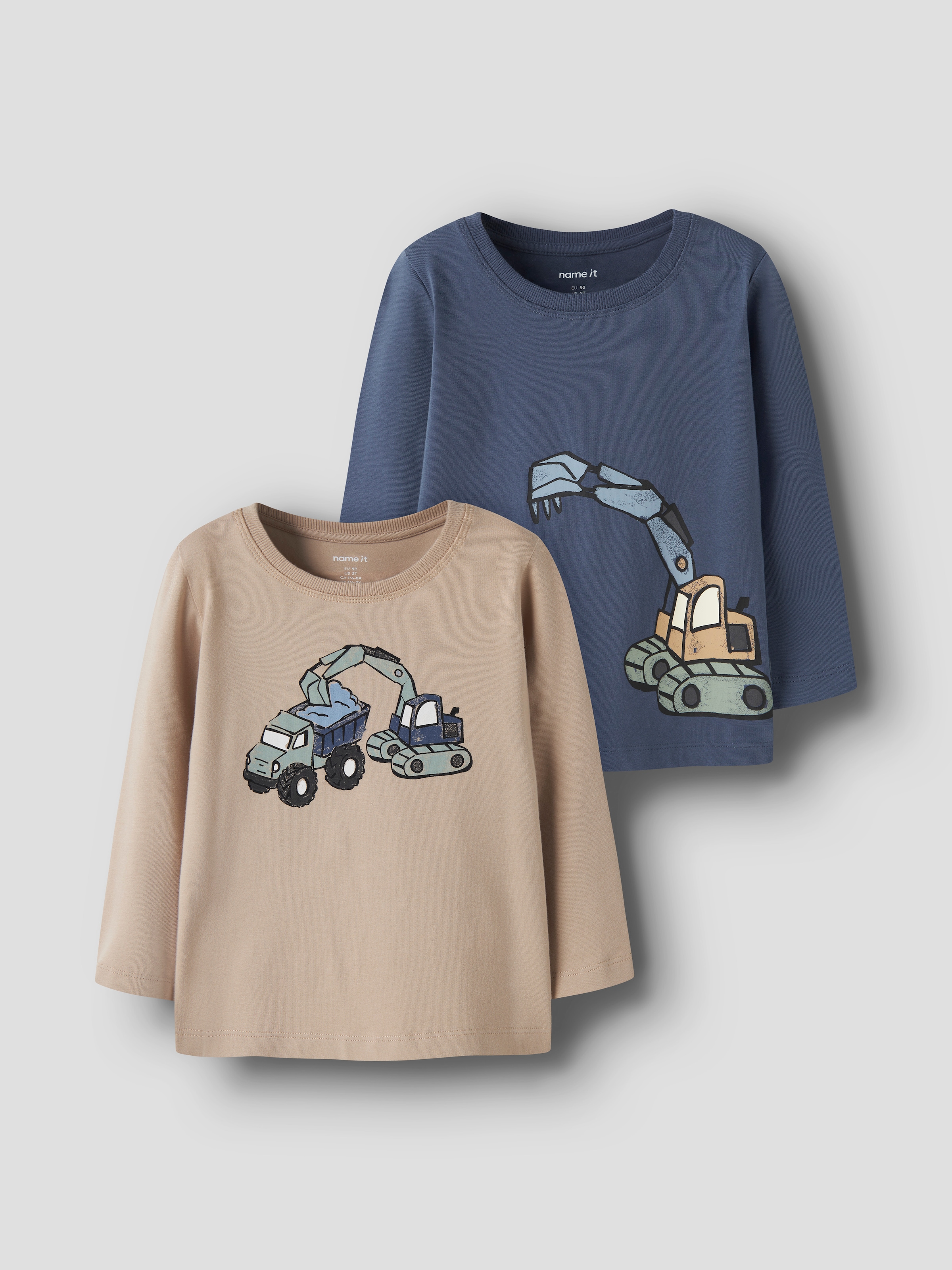 Name It Langarmshirt »NMMKARKE 2P LS TOP BOX« Packung, 2 Baumwollmischung, regular fit