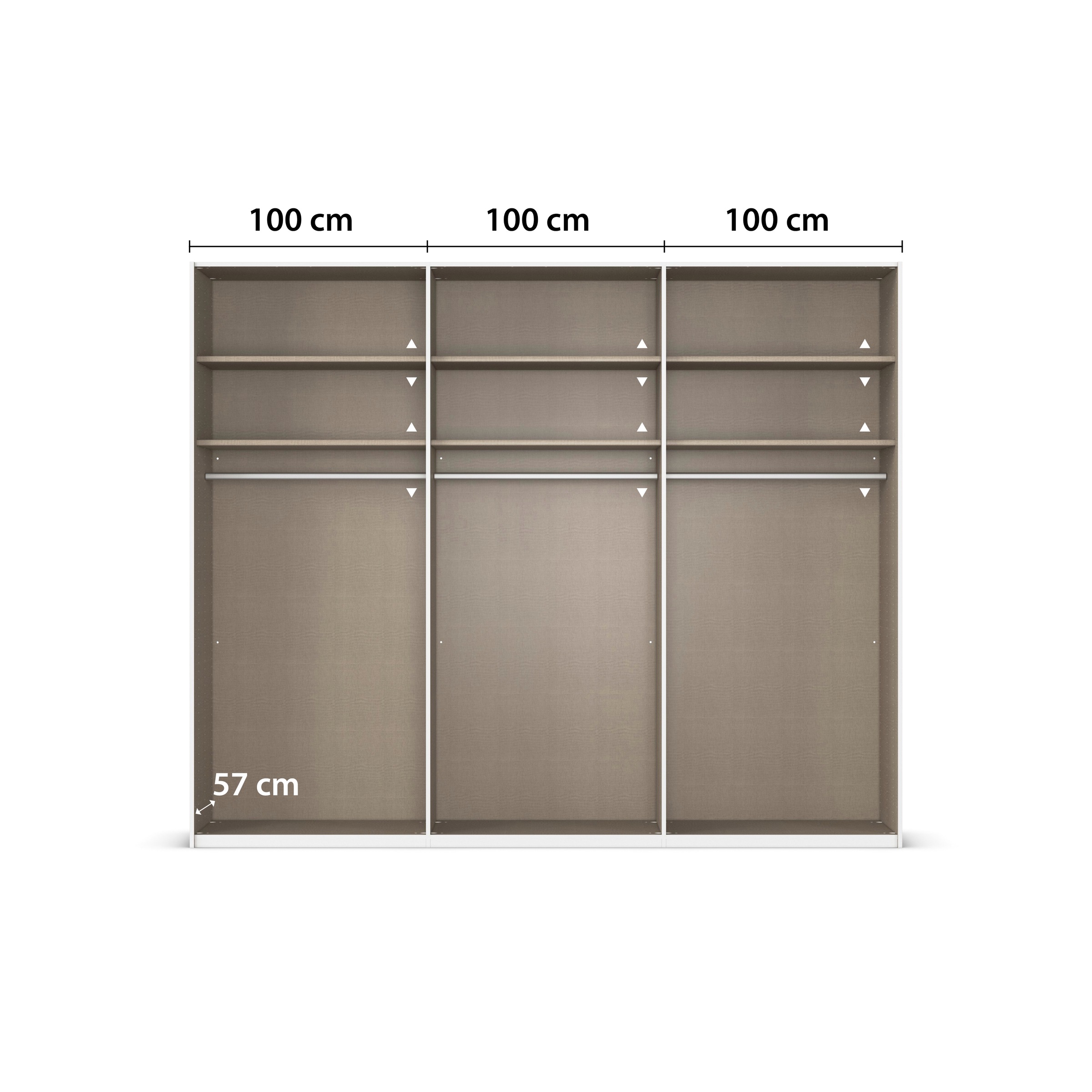 LeGer Home by Lena Gercke Kleiderschrank »Schrank Garderobe Ankleide Schlafzimmer Flur Serina«, (in 3 verschiedenen Ausstattungen BASIC/CLASSIC/PREMIUM), in 6 Breiten (101 - 401 cm) mit Front Glas oder Dekor MADE IN GERMANY