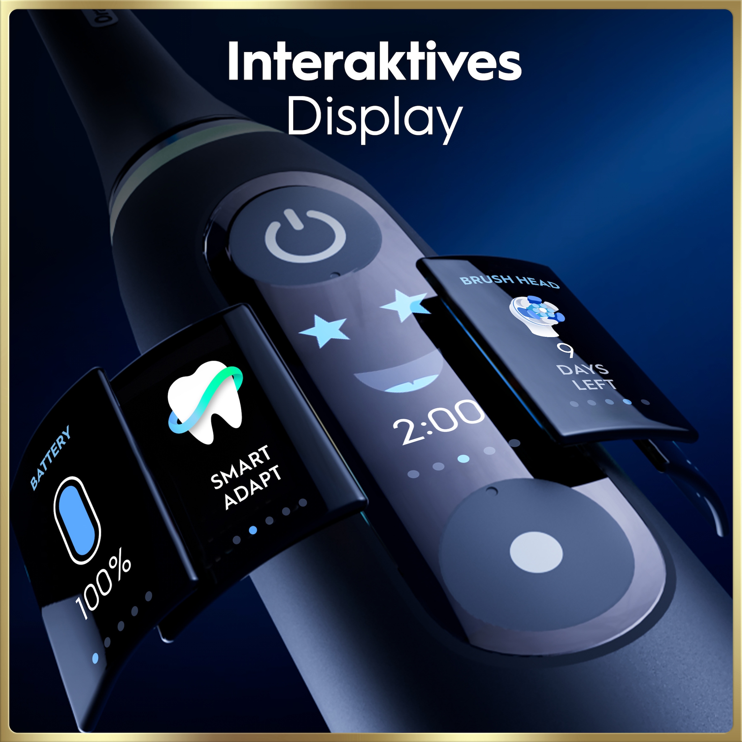 Oral-B Elektrische Zahnbürste »iO 9 Luxe Edition« 1 Stk. Aufsteckbürsten mit Magnet-Technologie, 7 Putzmodi, Farbdisplay & Lade-Reiseetui