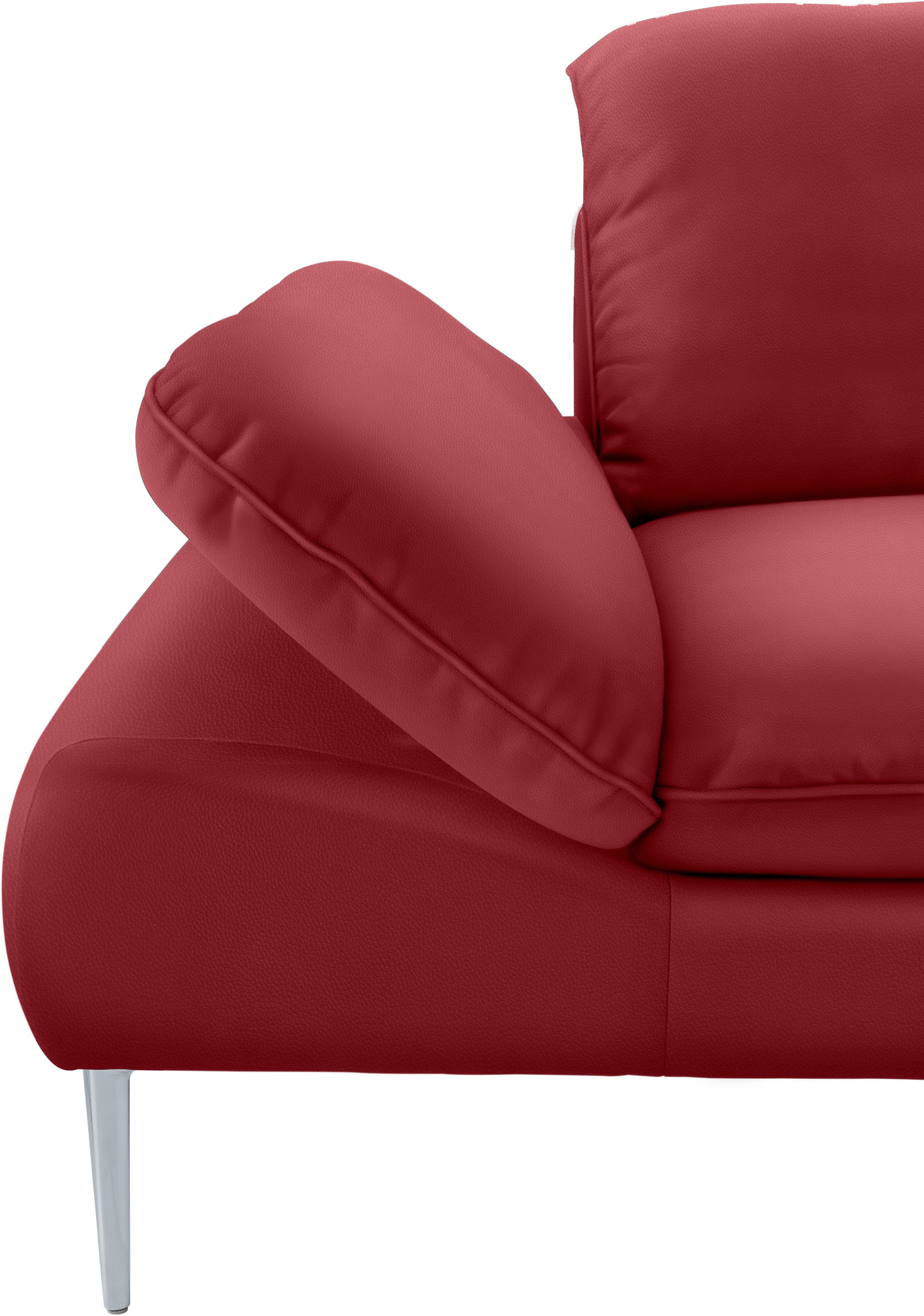 W.SCHILLIG Ecksofa »enjoy&MORE, Designsofa, elegant und bequem, L-Form«, mit Sitztiefenverstellung, Füße silber matt, Breite 310 cm