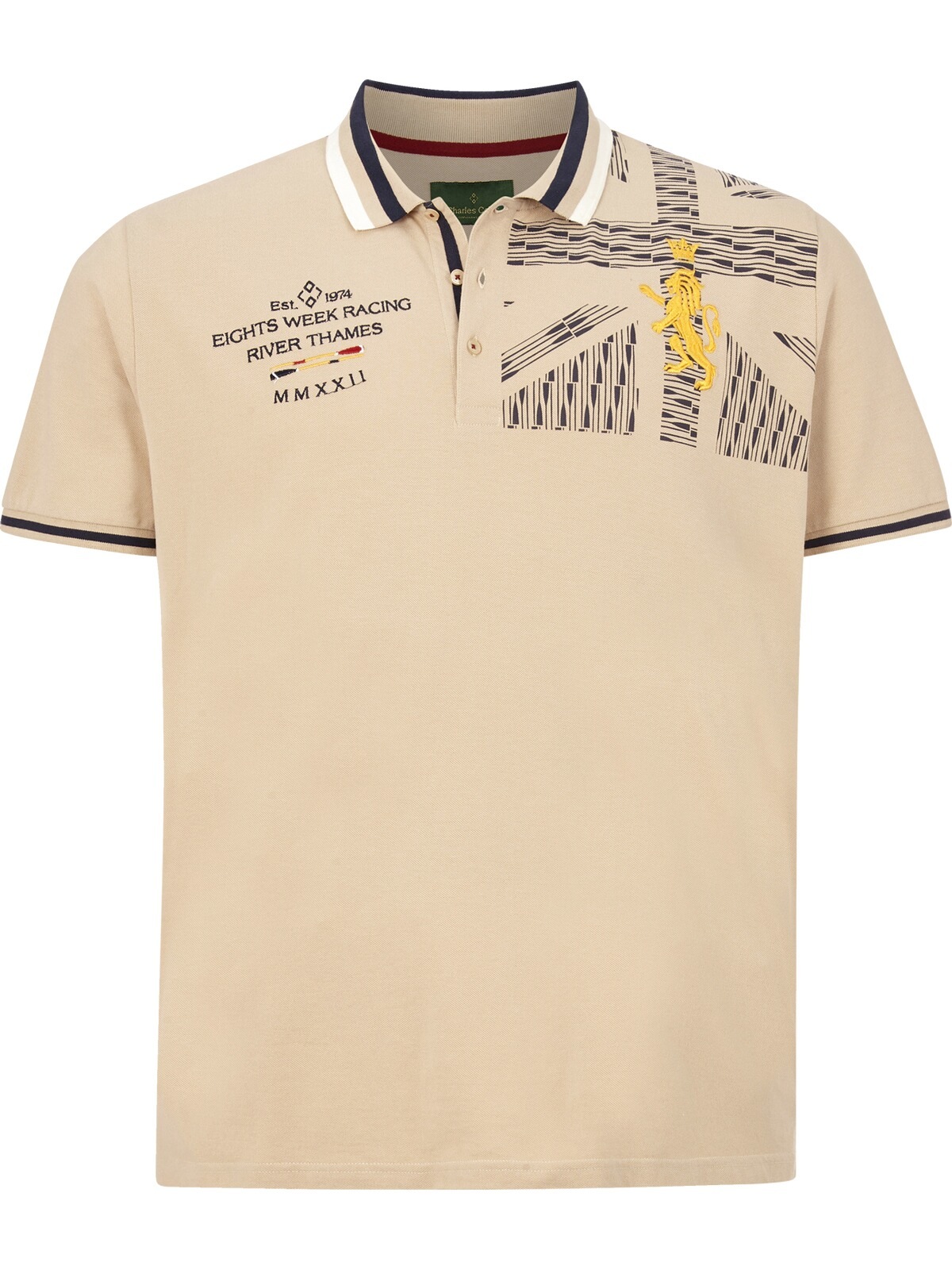 Charles Colby Poloshirt »Poloshirt EARL BAIRRE«, (1 tlg.), mit Colour-Blocking Kragen