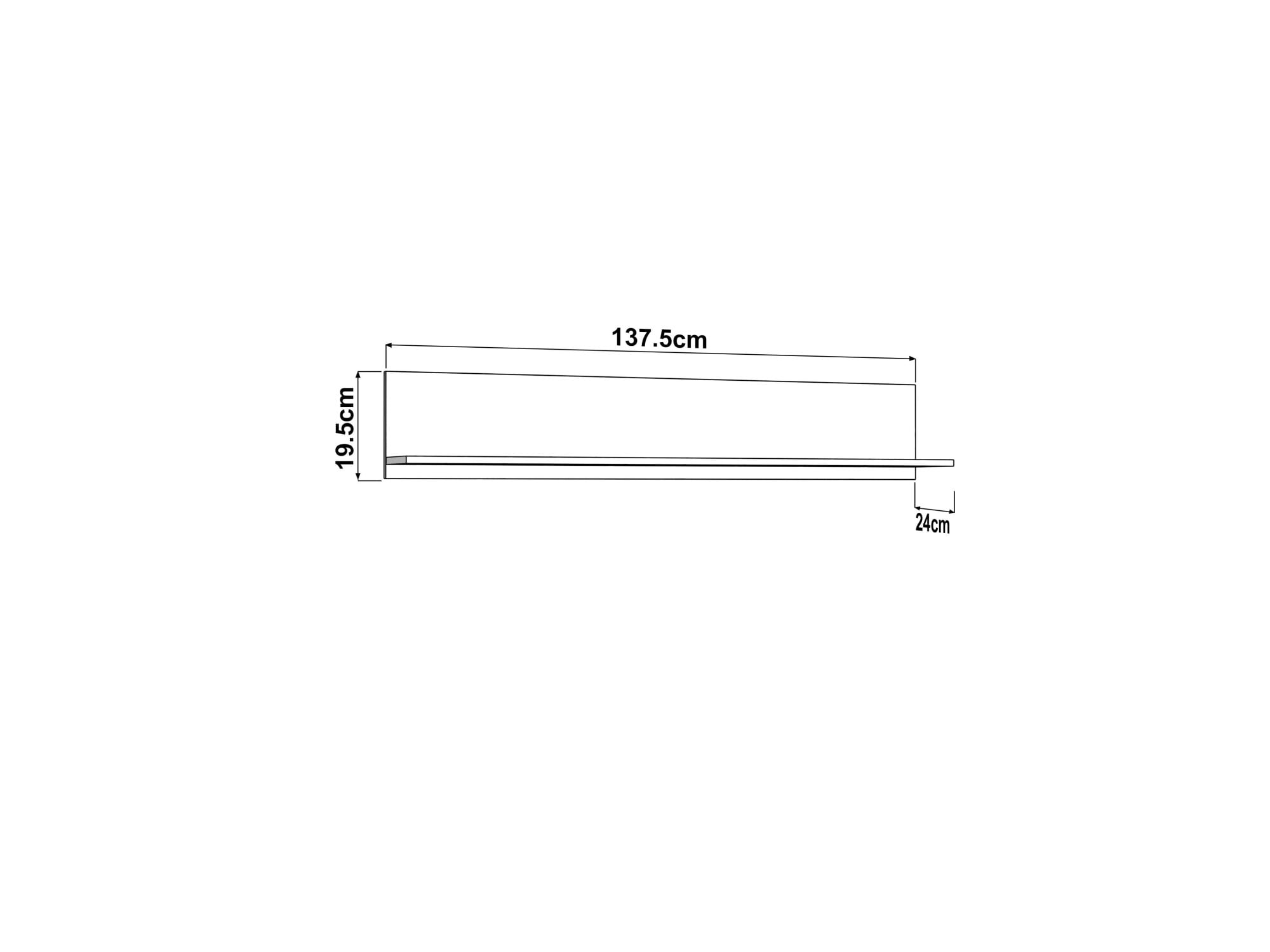 Home affaire Wandregal »BEDFORD, Schwebendes Regal, Wandkonsole, Wandboard« Ablageboden, Wandmontiert,  Gesamtbreite 137,5 cm