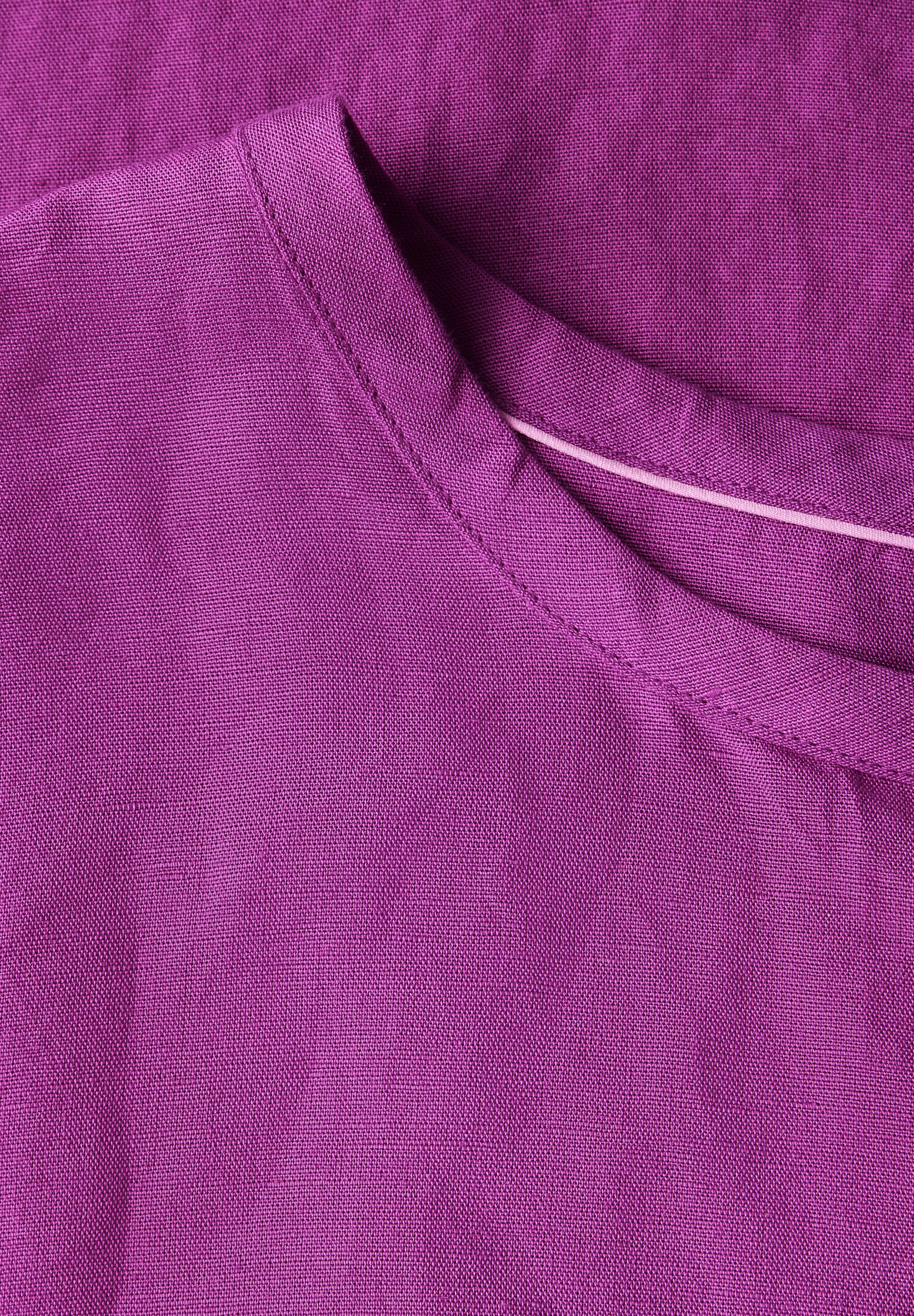 Cecil Kurzarmbluse, im Leinenmix und mit Knoten-Detail