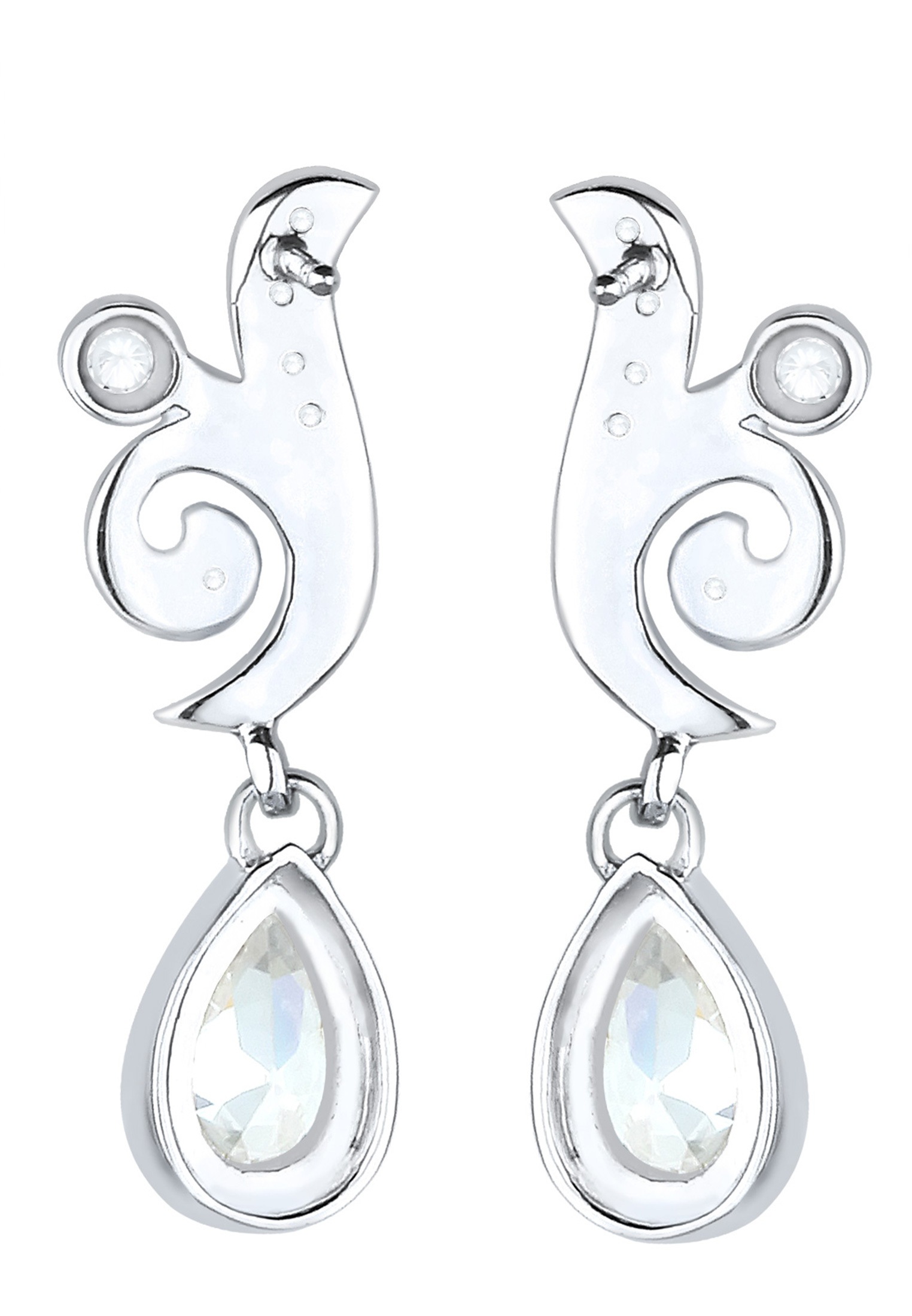 Elli Premium Paar Ohrhänger »Ohrringe Elli PREMIUM Ohrringe Ornament Tropfen Festlich Zirkonia 925 Silber«