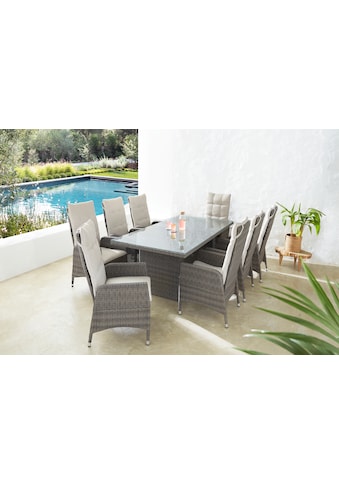 Garten-Essgruppe »Casablanca«, (Set, 9 tlg.: 8x Stuhl, 1x Tisch 200x100x74), inkl....