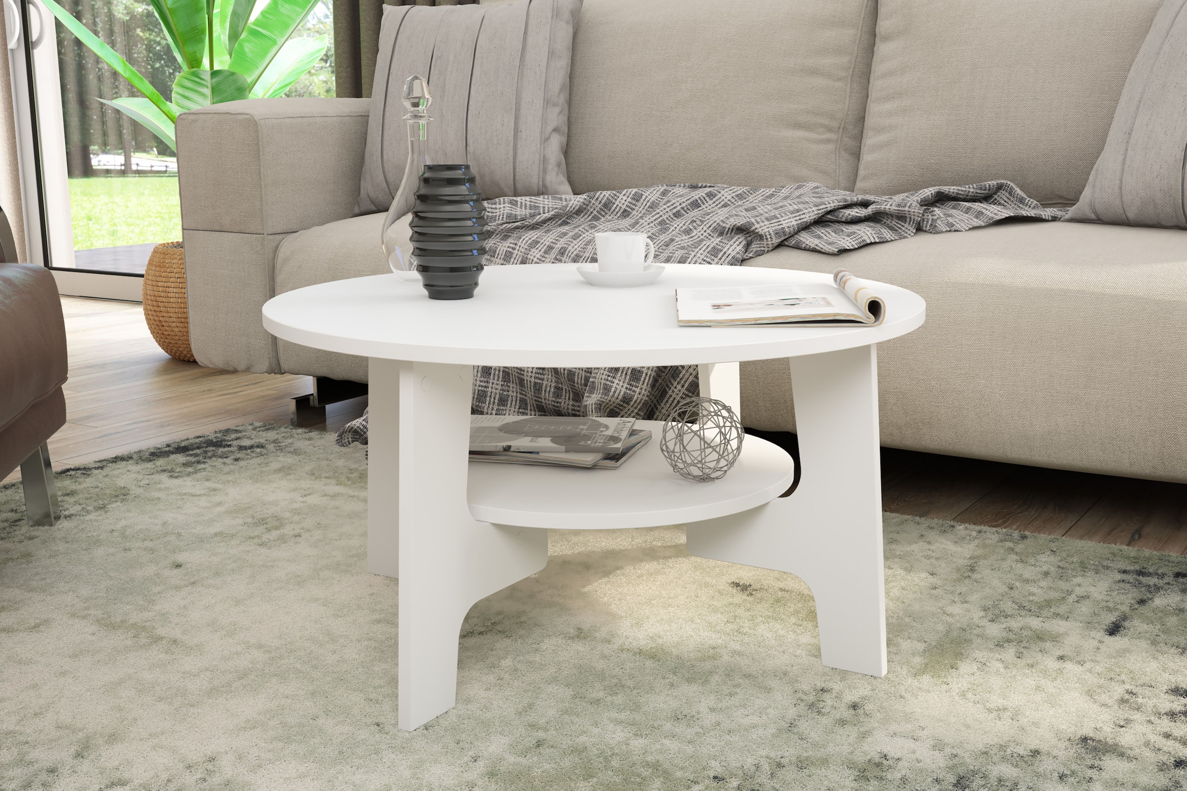 byLIVING Couchtisch »JONNY« Artisan Eiche, Old Wood oder weiß, Ablageboden