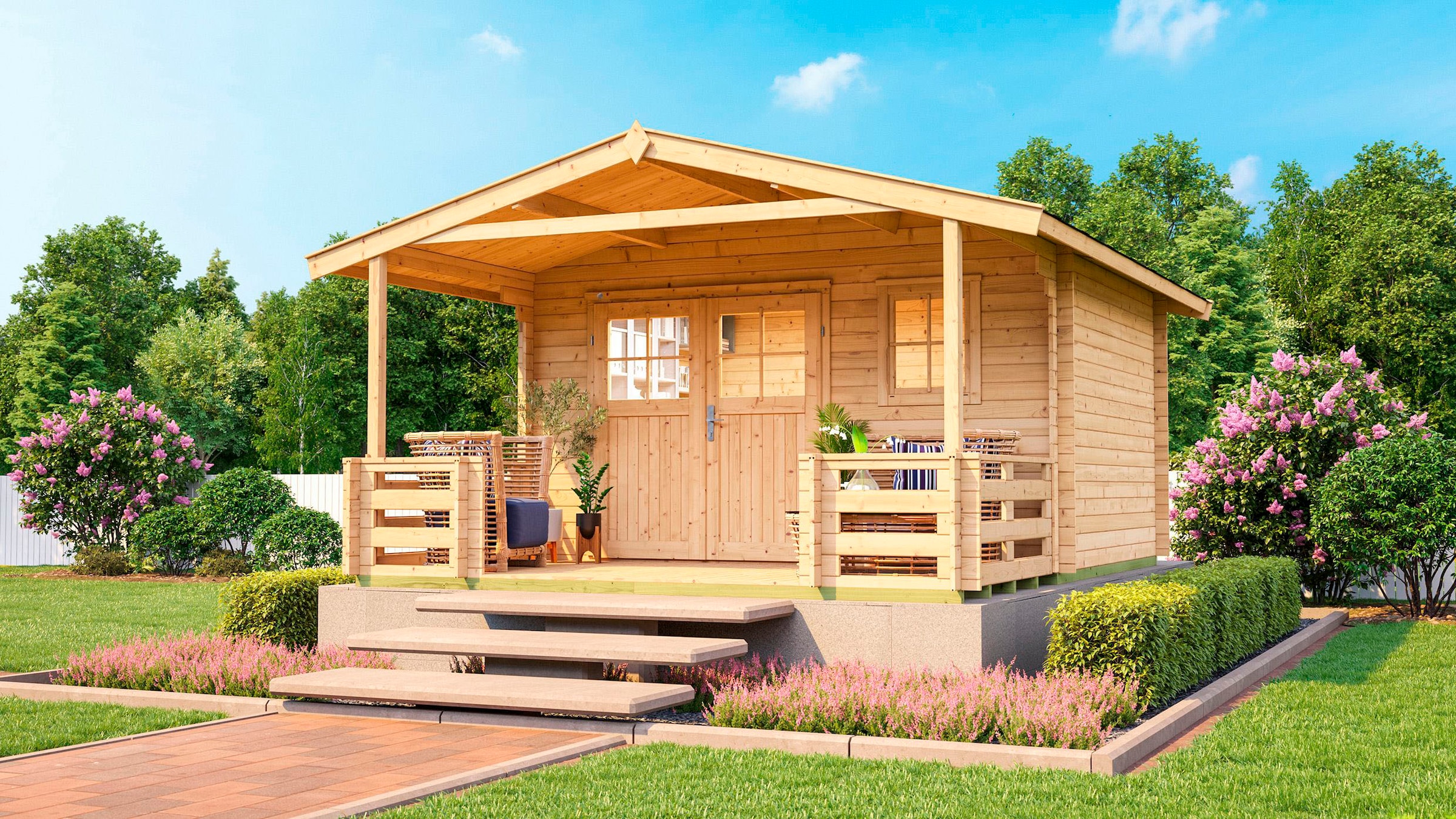 weka Gartenhaus »111 B Gr.3, 28 mm, natur«