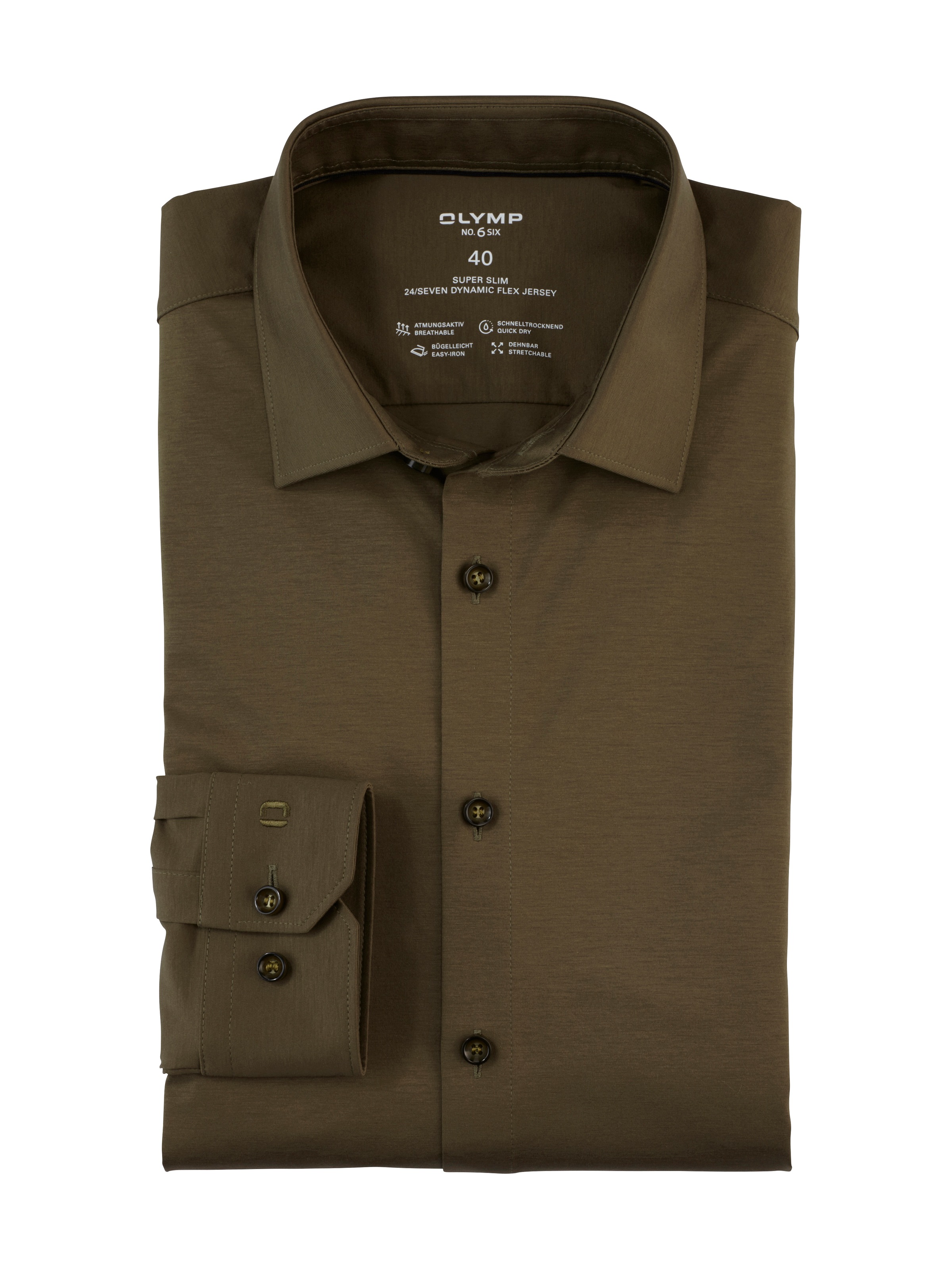 OLYMP Businesshemd »No. Six 24/Seven super slim«, in bequemer Jersey-Qualität