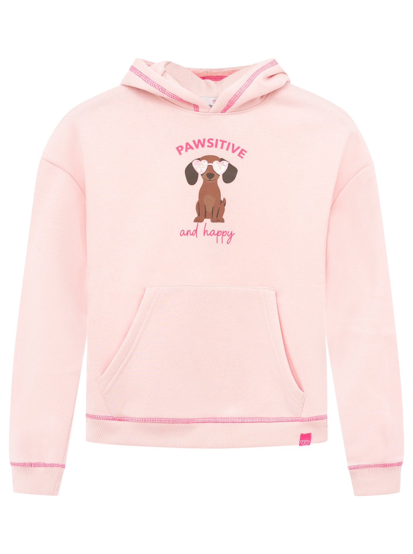 Zwillingsherz Sweatshirt »"Pawsitive"«, fröhlicher Dackel-Print, Kapuze, Kängurutasche
