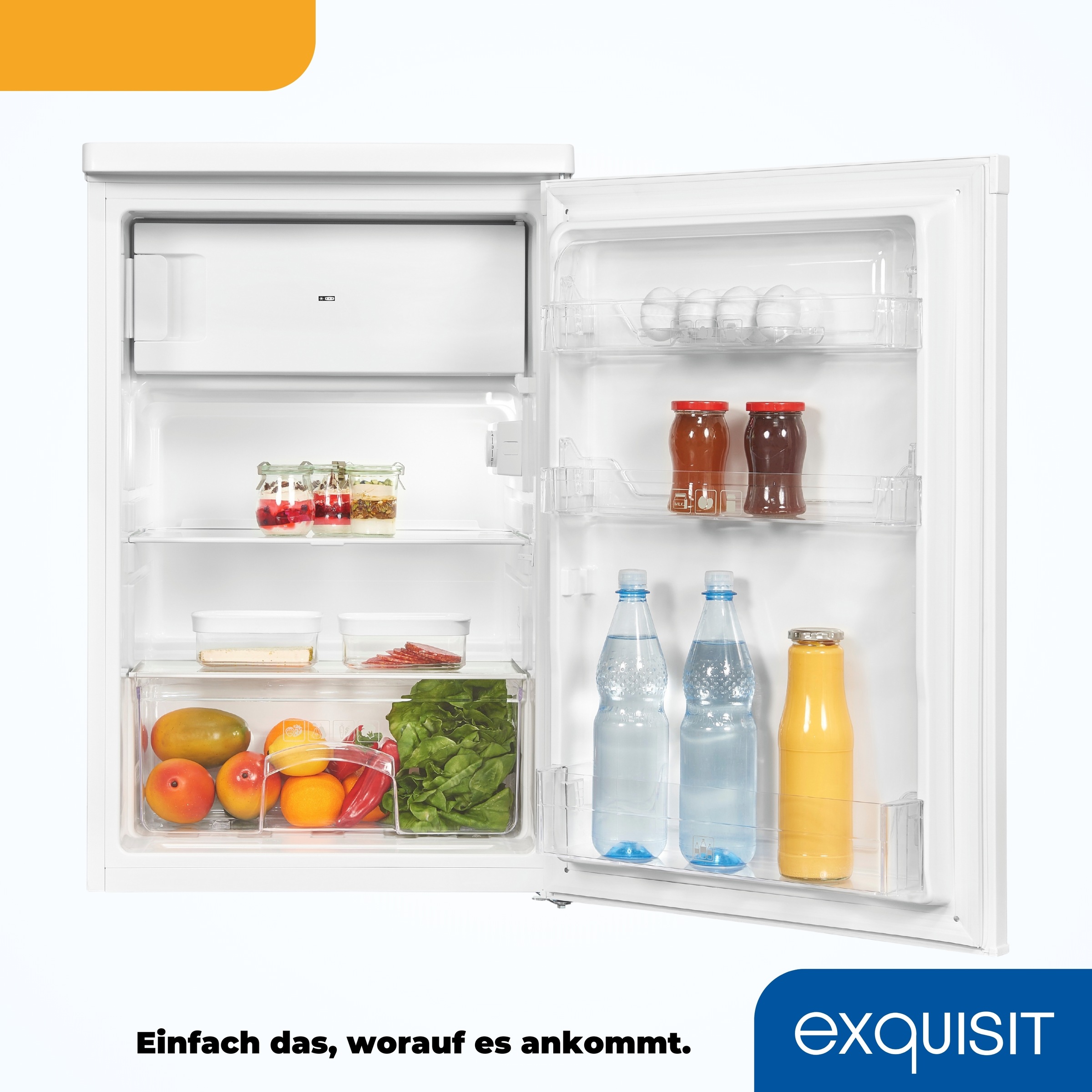 exquisit Kühlschrank »KS16-4-E-040E weiss«, 109 L Volumen, 4 Sterne Gefrieren
