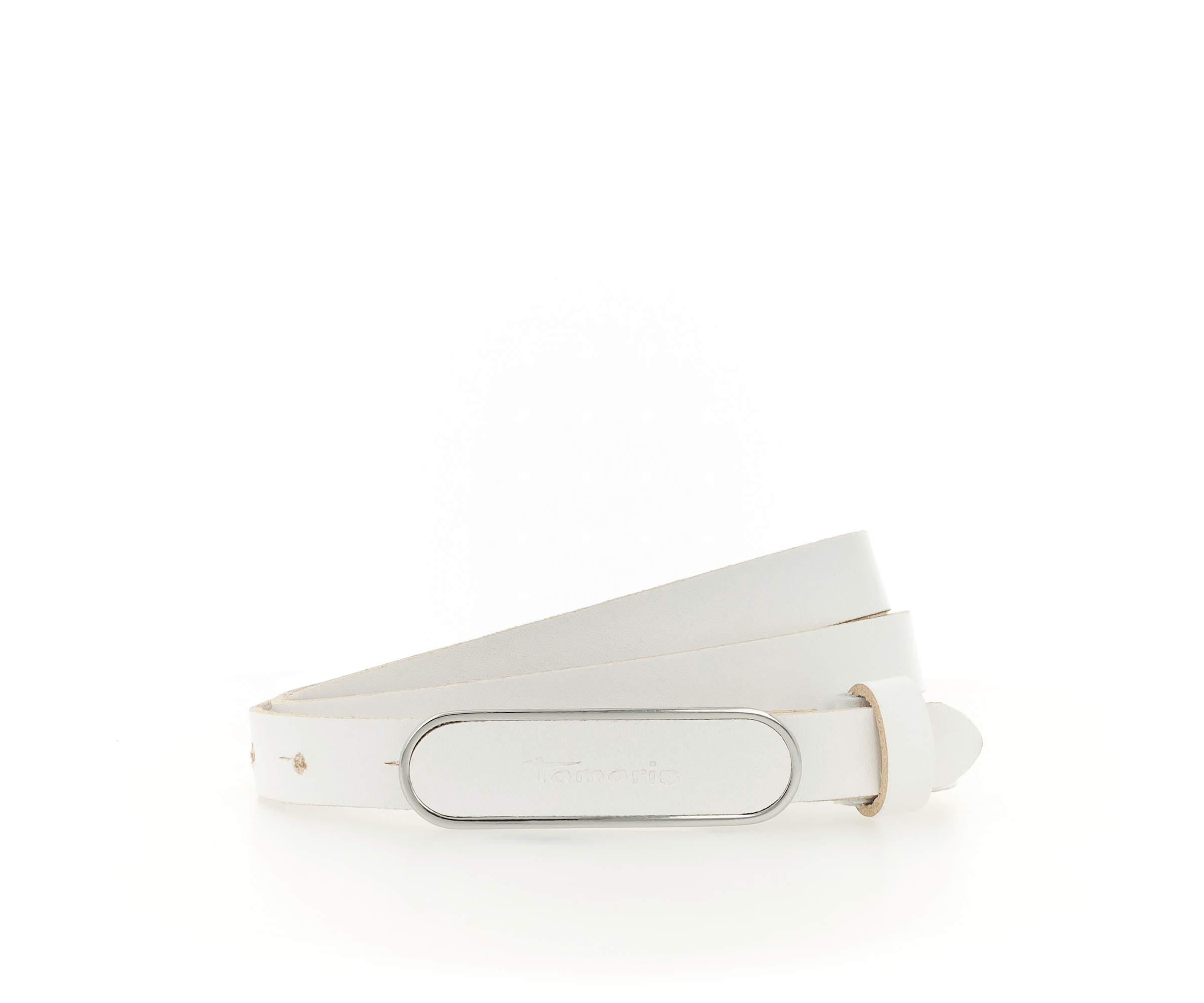 Tamaris Damen Ledergürtel Elegante in weiß, Größe 100