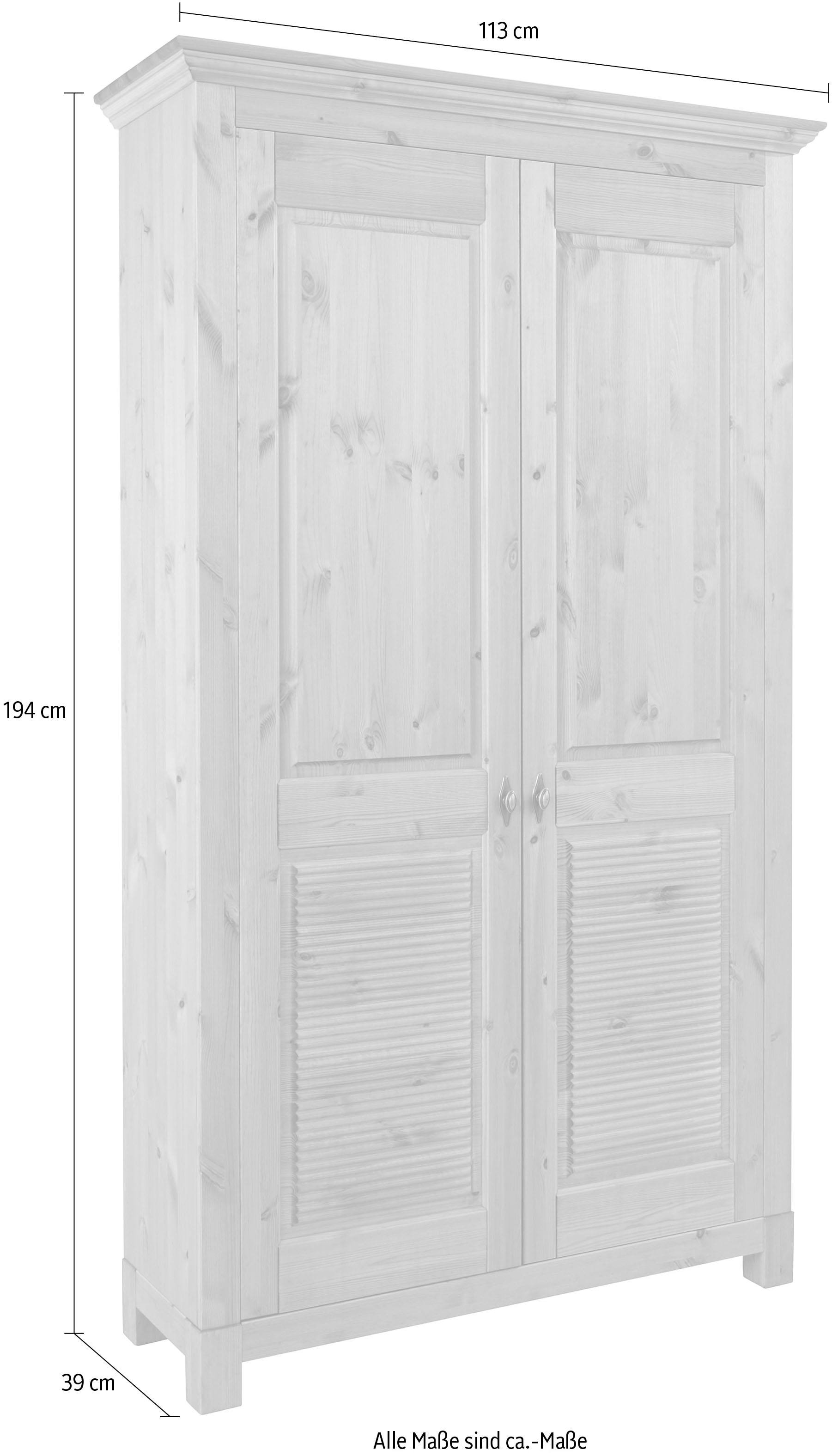 Home affaire Schuhschrank »Rauna«, aus massiver Kiefer, viel Stauraum