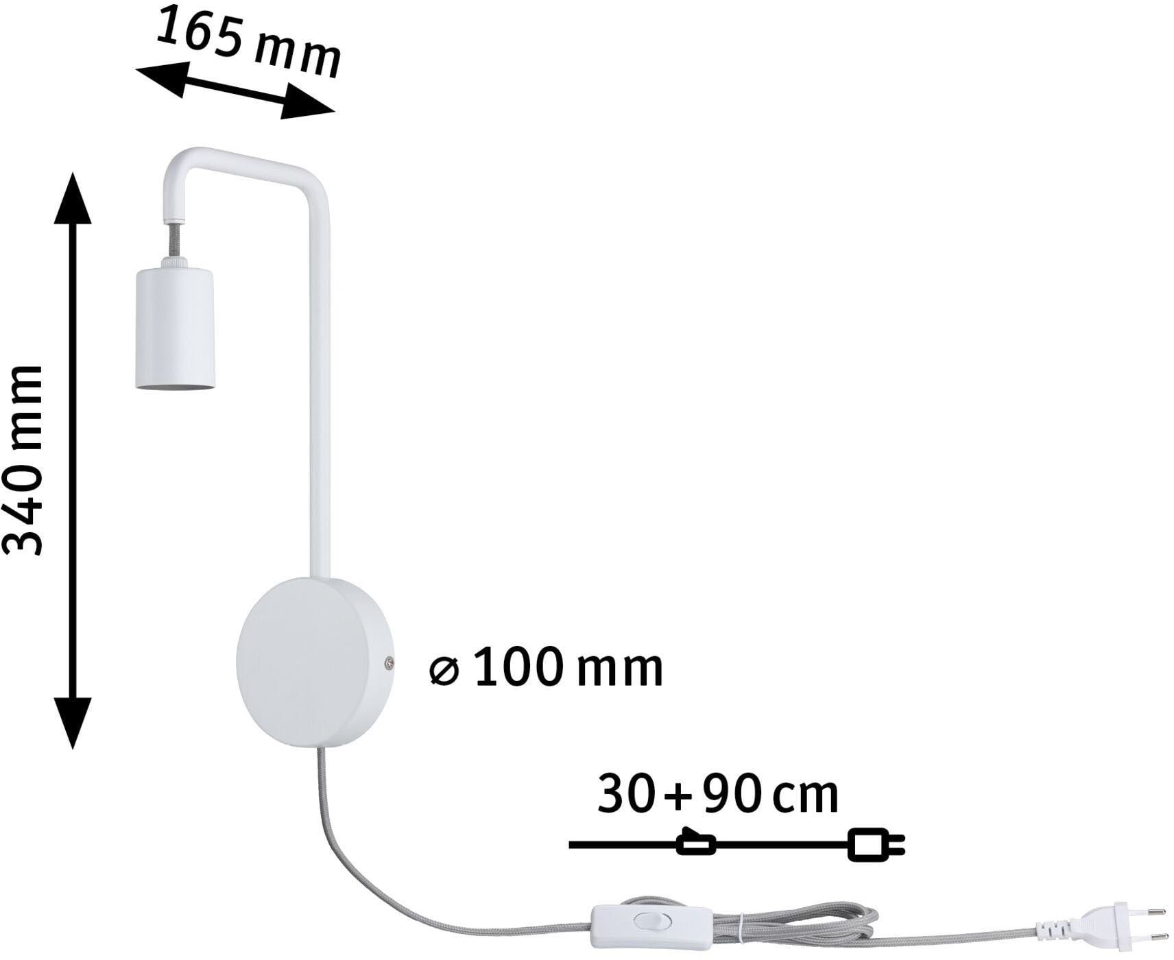 Paulmann LED Wandleuchte »Calvani«, 1 flammig, Leuchtmittel E27 | ohne Leuchtmittel, E27