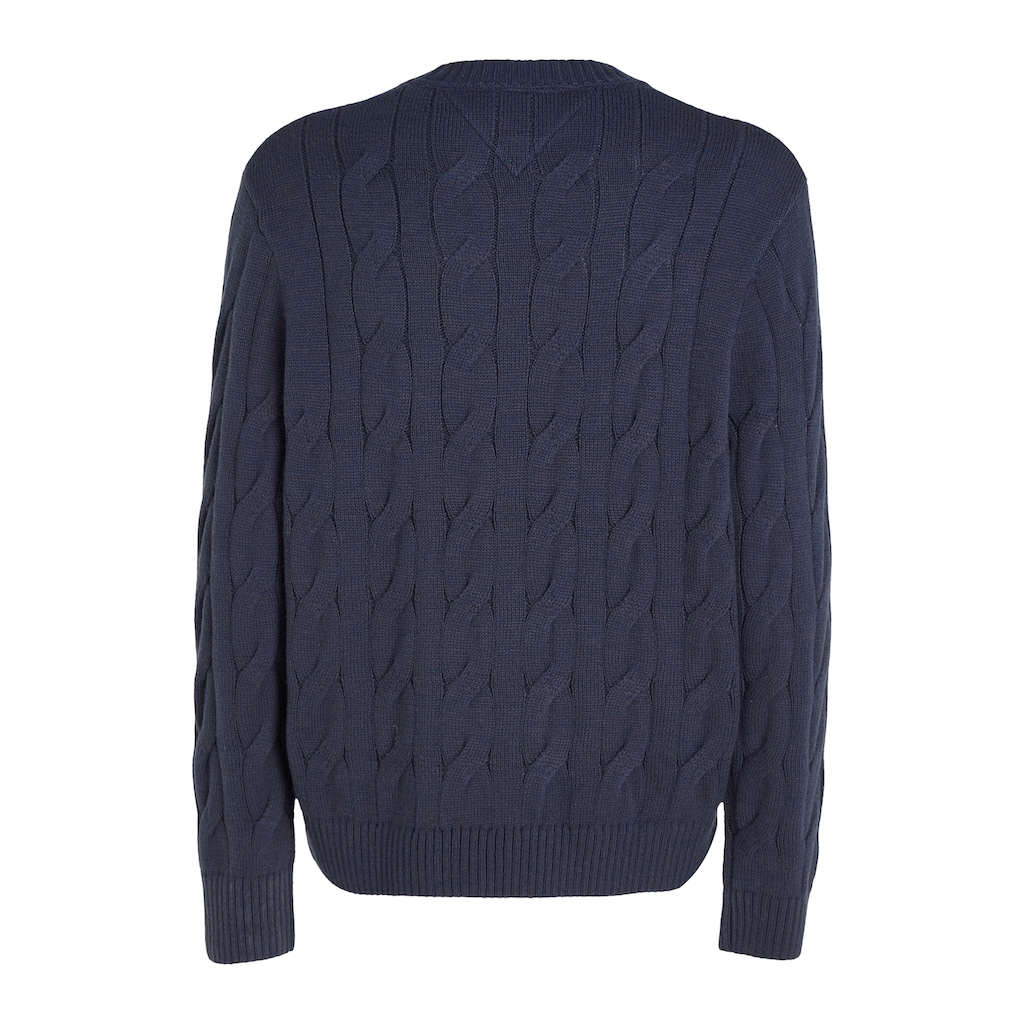 Tommy Jeans Strickpullover »TJM RLX FLAG CABLE KNIT SWEATER«