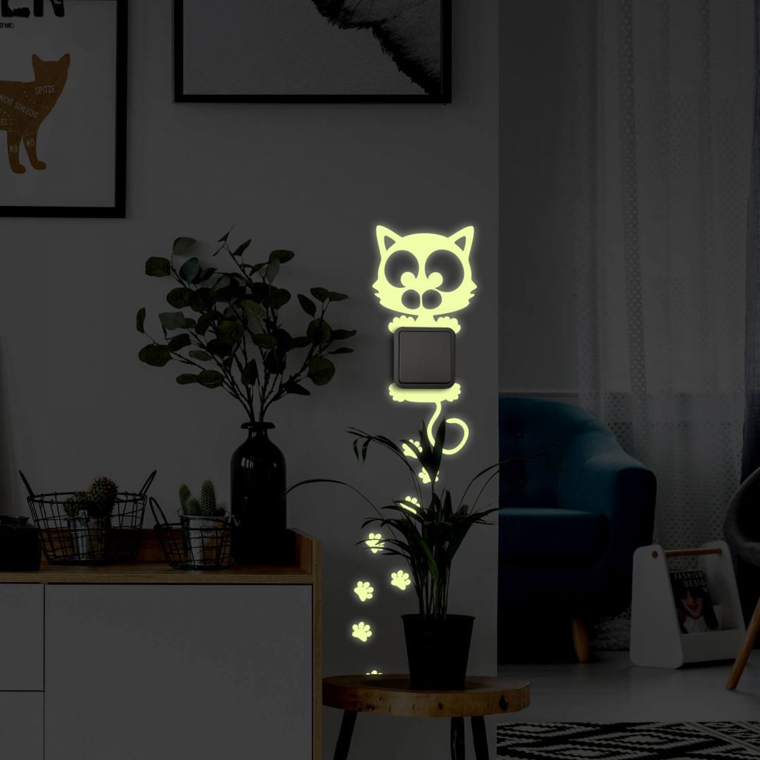Katze Wandtattoo (1 online kaufen OTTO Wall-Art »Lichtschalter St.) Leuchtsticker«, bei