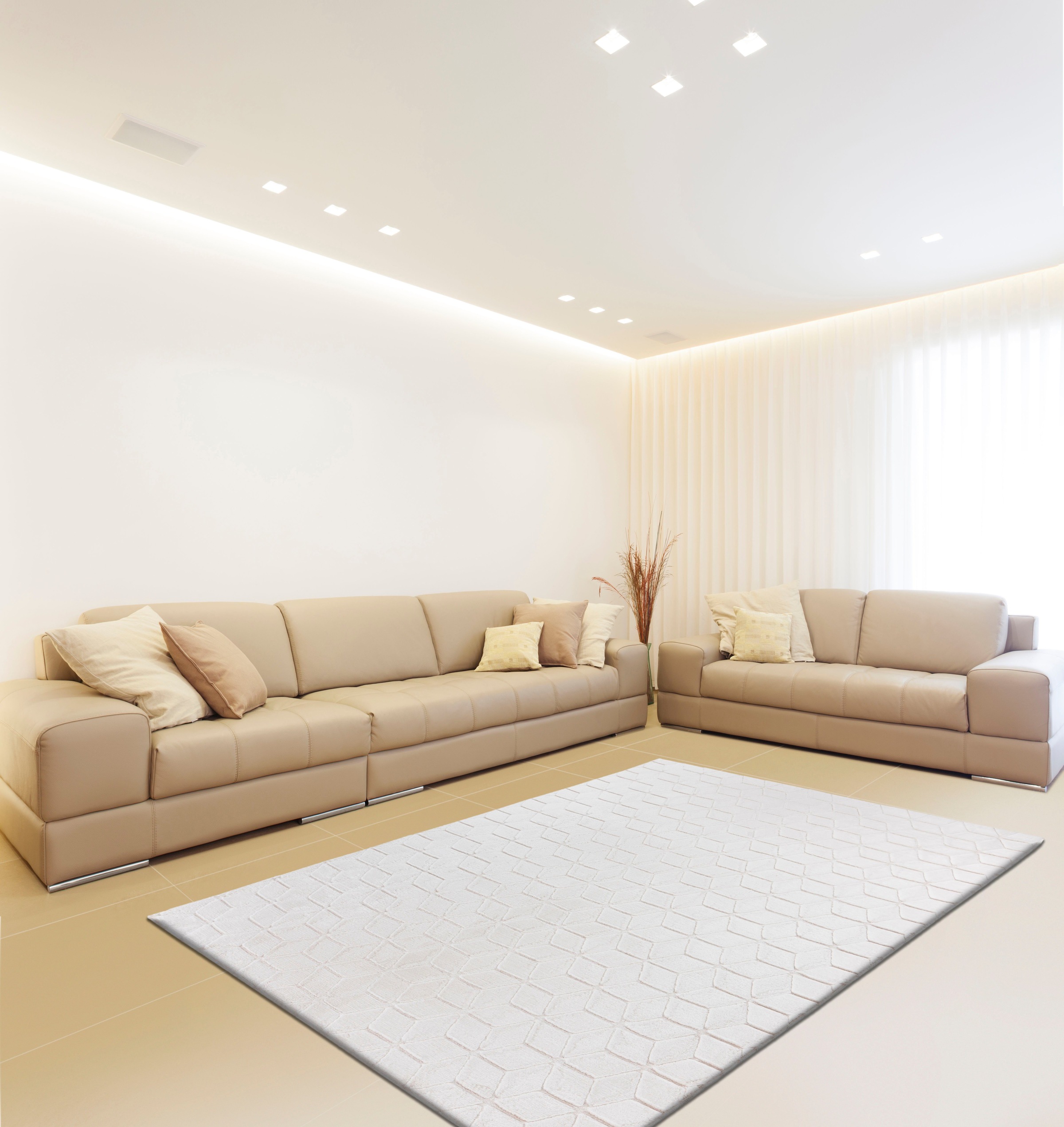 calo-deluxe Teppich »Jardan-1000«, rechteckig, 20 mm Höhe, besonders weich durch Microfaser, Wohnzimmer