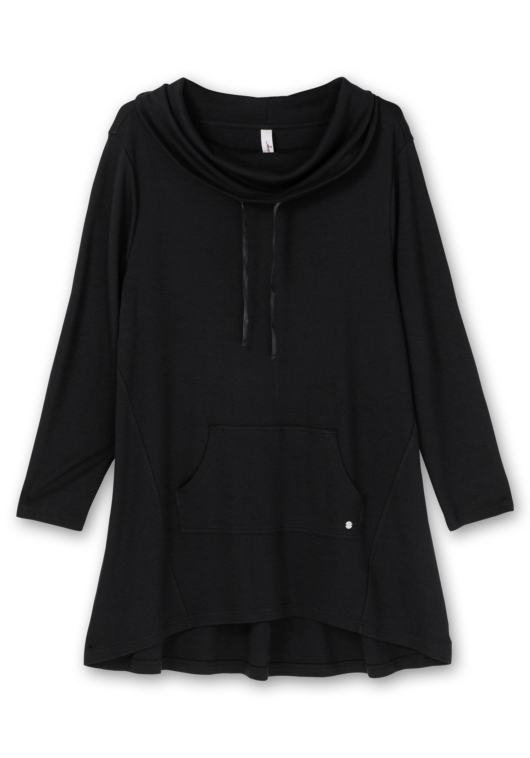 Sheego Sweatshirt »Oversized-Longshirt in A-Linie mit Stehkragen«, in A-Linie mit Stehkragen