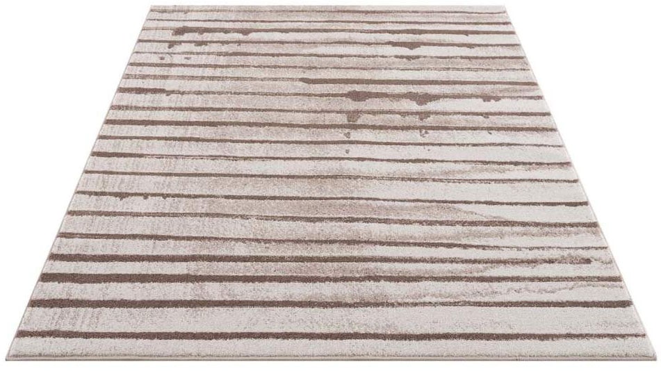 Carpet City Teppich »Moda« rechteckig 11 mm Höhe Kurzflor, Streifen-Muster, Weicher Flor