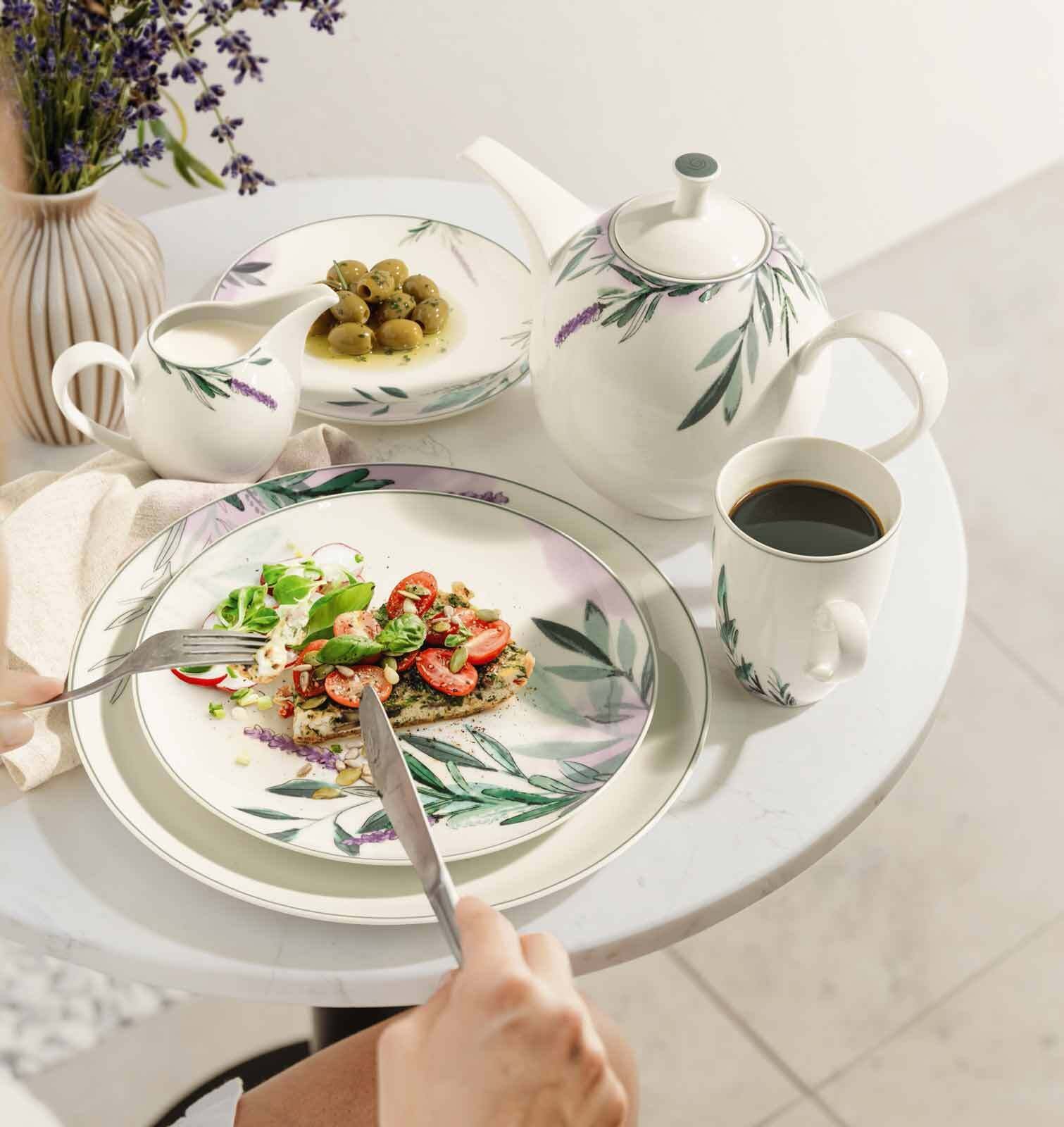 Seltmann Weiden Geschirr-Set »Kaffeeservice Savona Provence 18er Set bunt-beige« Spülmaschinenfest, Mikrowellensicher, Ofenfest