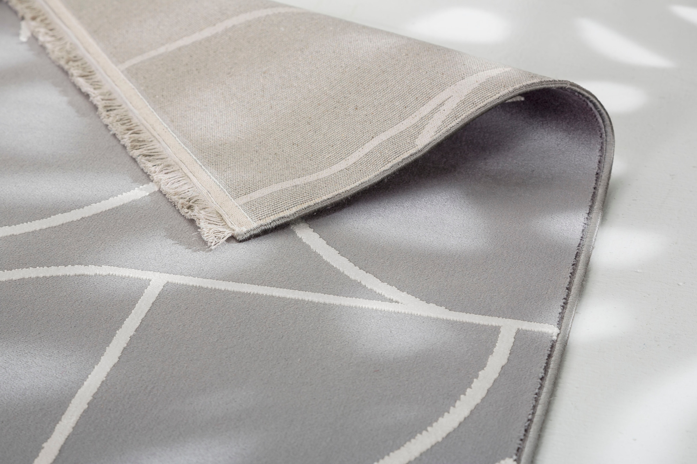 SCHÖNER WOHNEN-Kollektion Teppich »Magic 6104«, rechteckig, 7 mm Höhe, Hoch Tief Struktur, mit Viskose, weich und glänzend