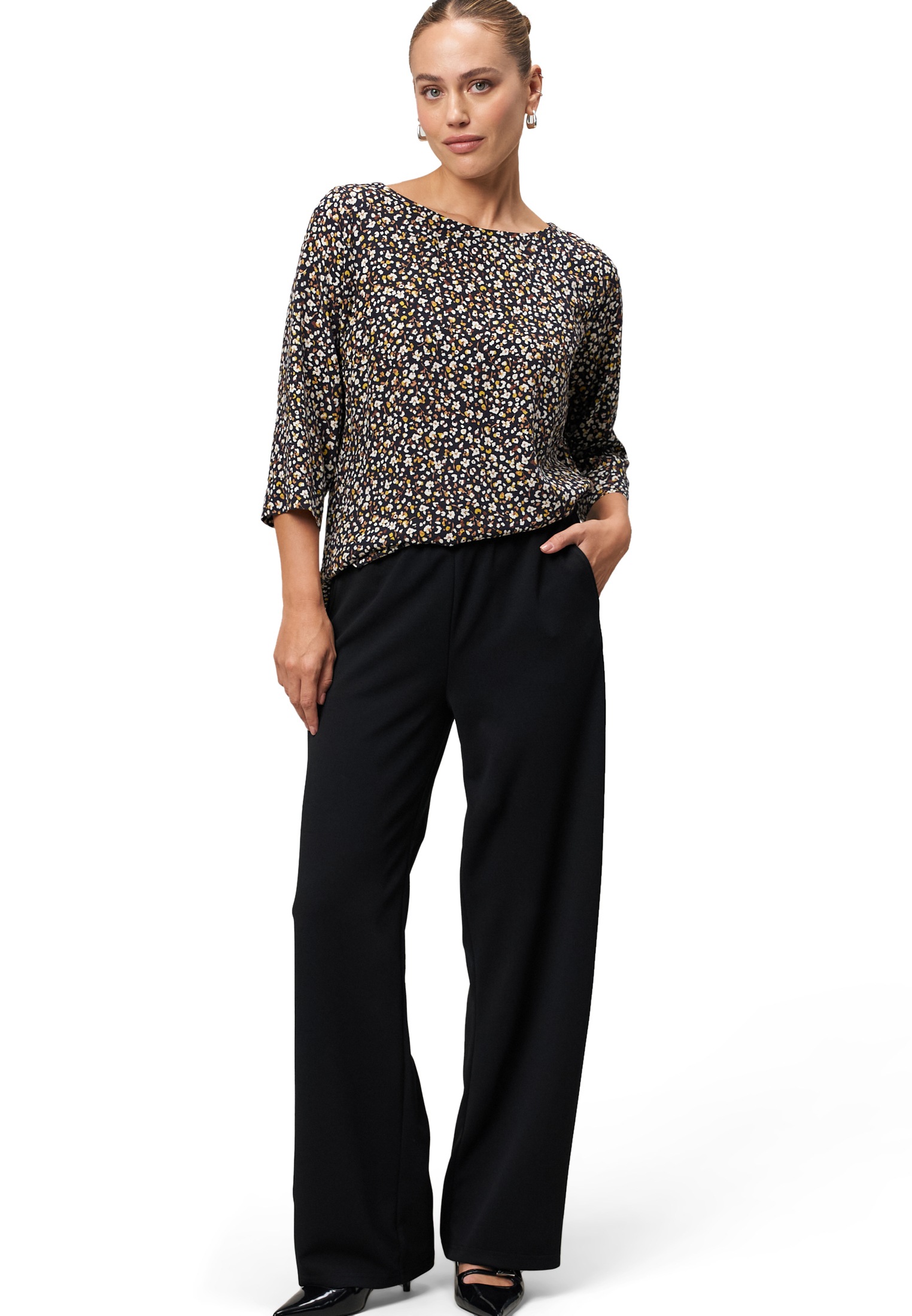 Zero Klassische Bluse »Bluse geblümt mit 3/4 Arm«