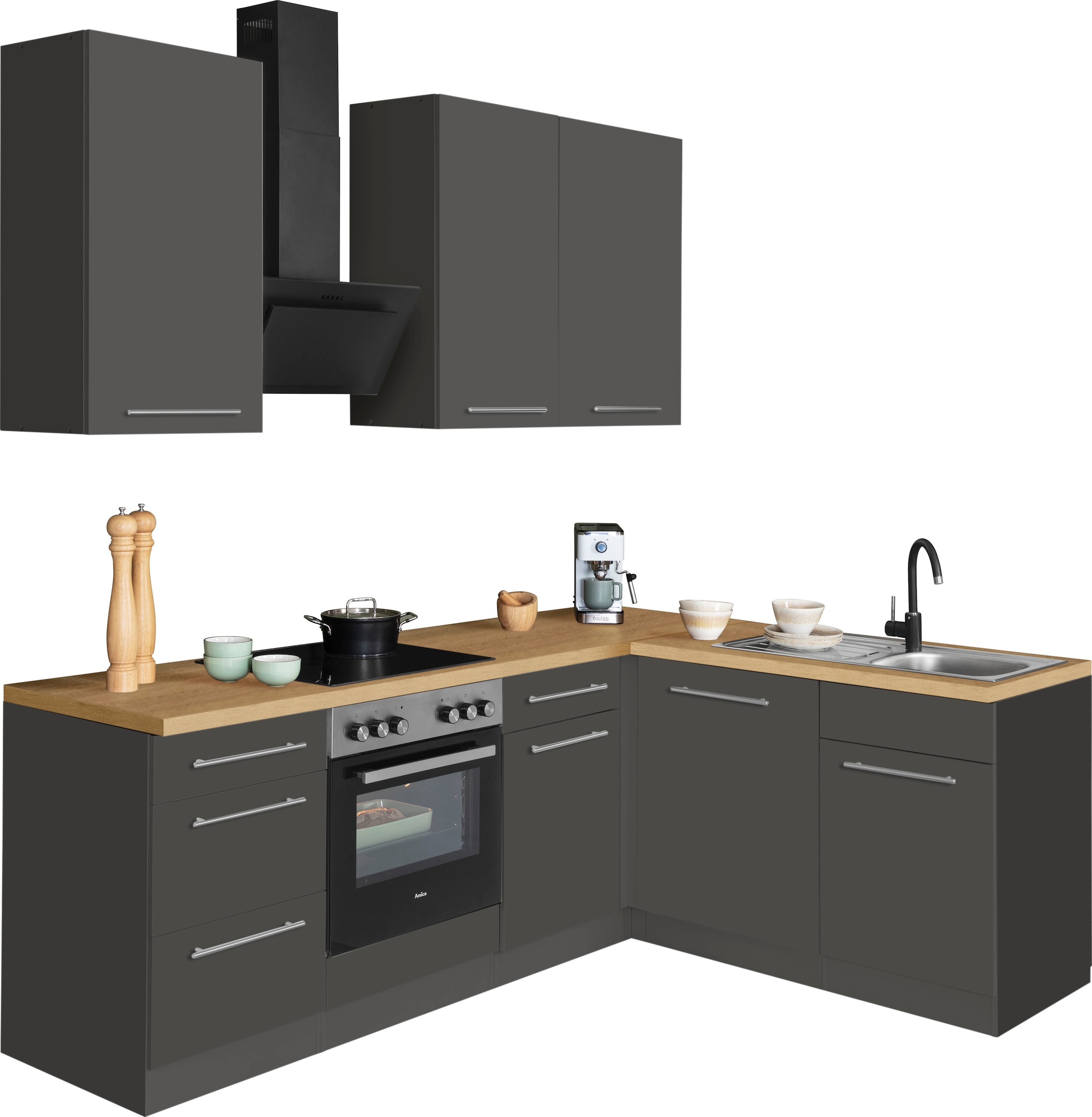 wiho Küchen x ohne Shop Winkelküche OTTO im »Unna«, 170 Stellbreite E-Geräte, 220 cm kaufen Online