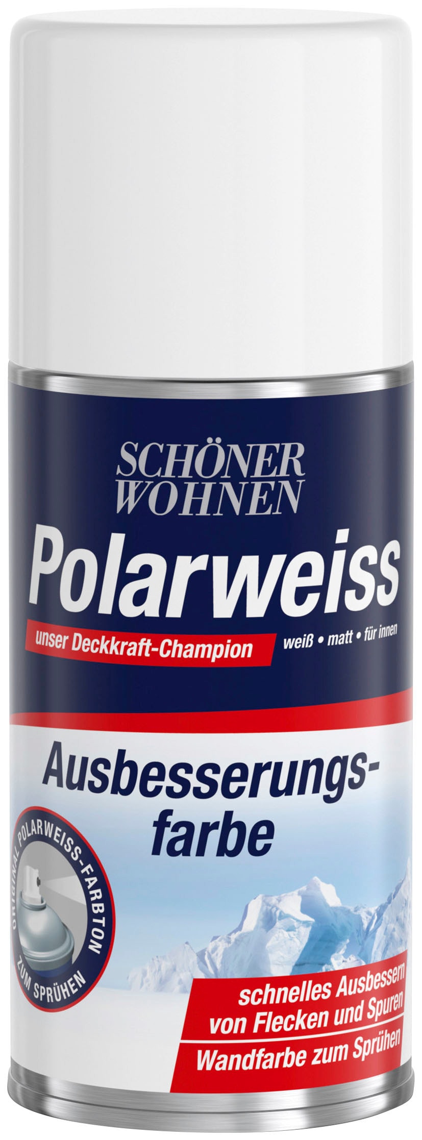 SCHÖNER WOHNEN FARBE Sprühfarbe »Polarweiss-Spray«, 150 ml, weiß, Ausbesserungsspray