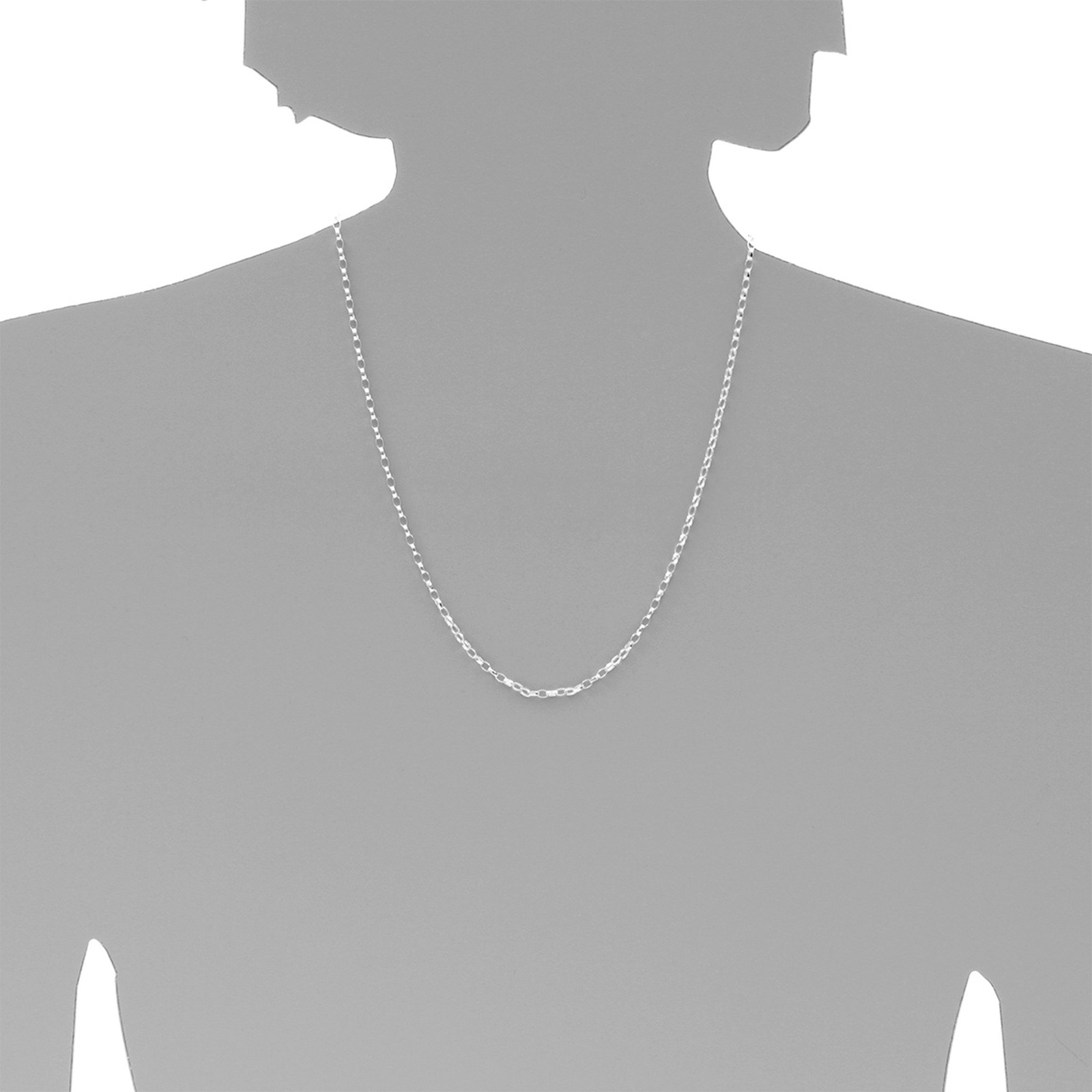 OSTSEE-SCHMUCK Silberkette »- Erbs oval 2,5 mm - Silber 925/000 -,«