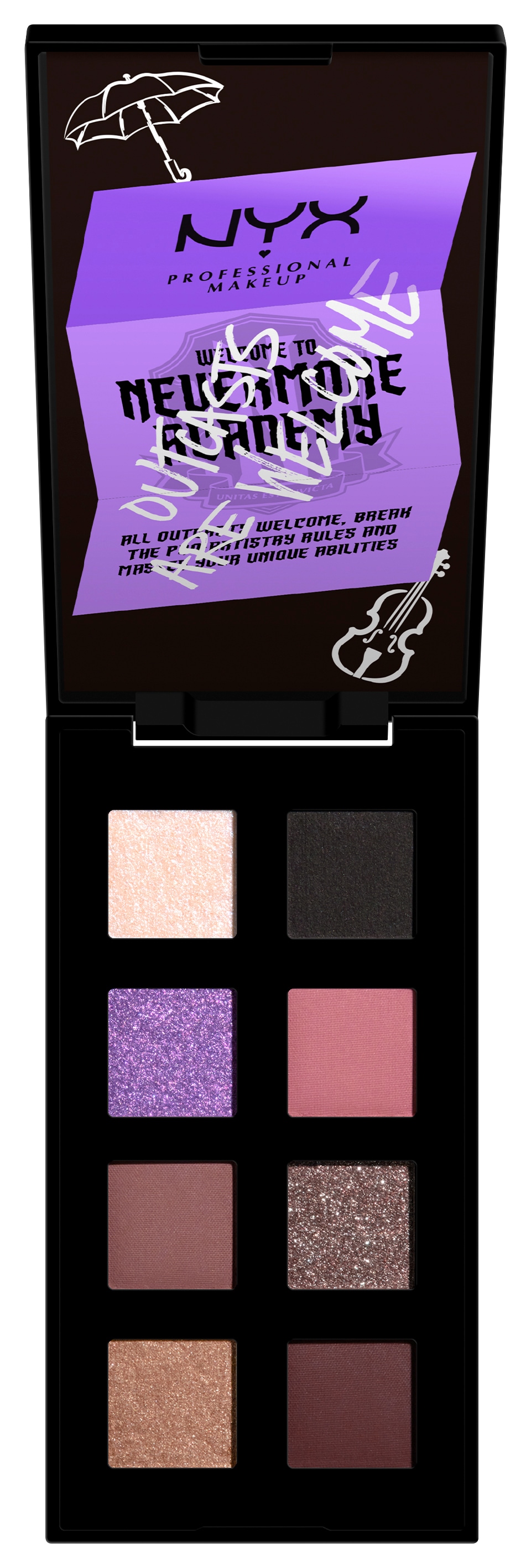 NYX Lidschatten-Palette »Wednesday The Nevermore Academy Palette«