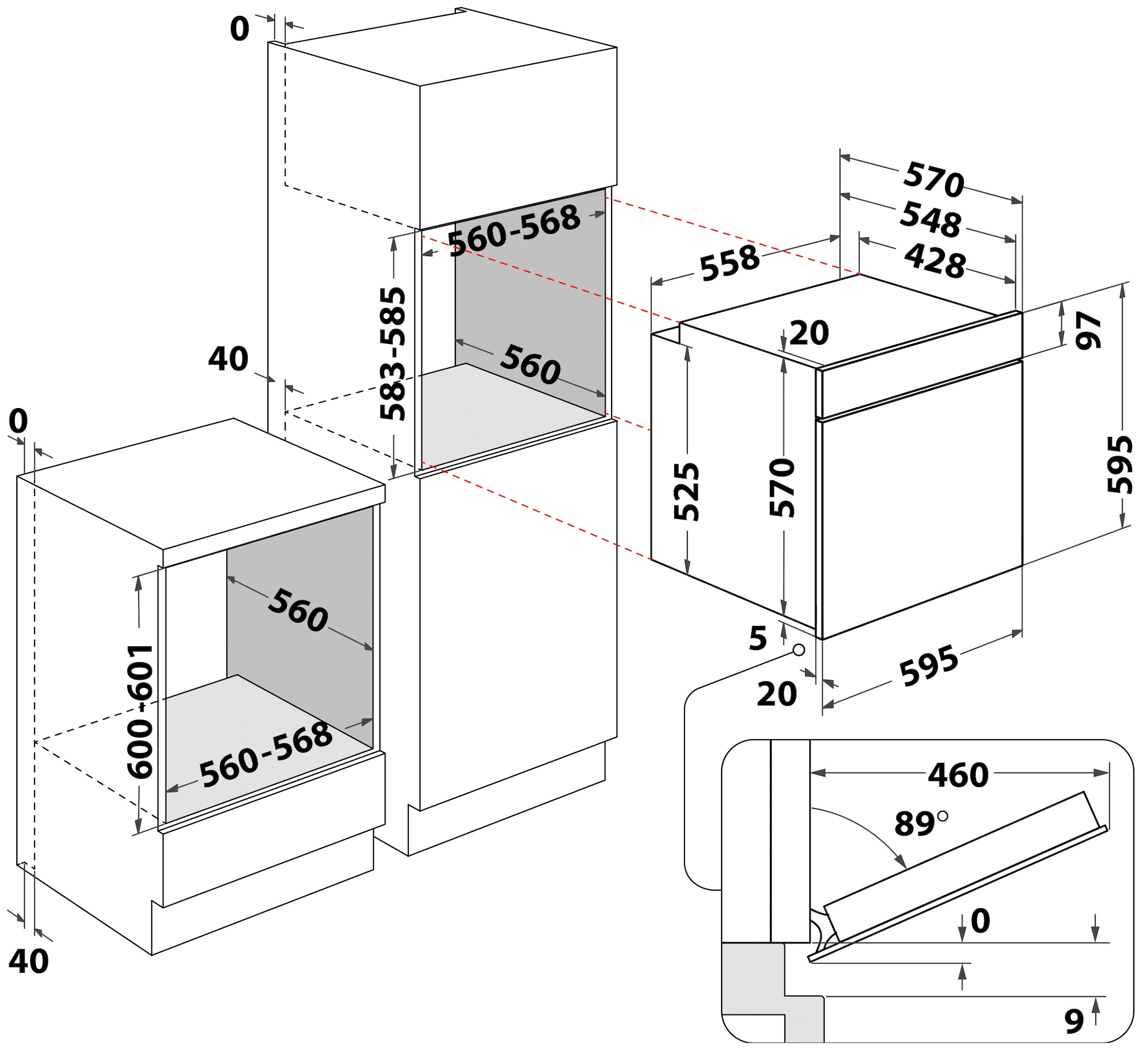 BAUKNECHT Einbaubackofen »BAR2 KN5V2 IN«, BAR2 KN5V2 IN, mit 2-fach-Teleskopauszug