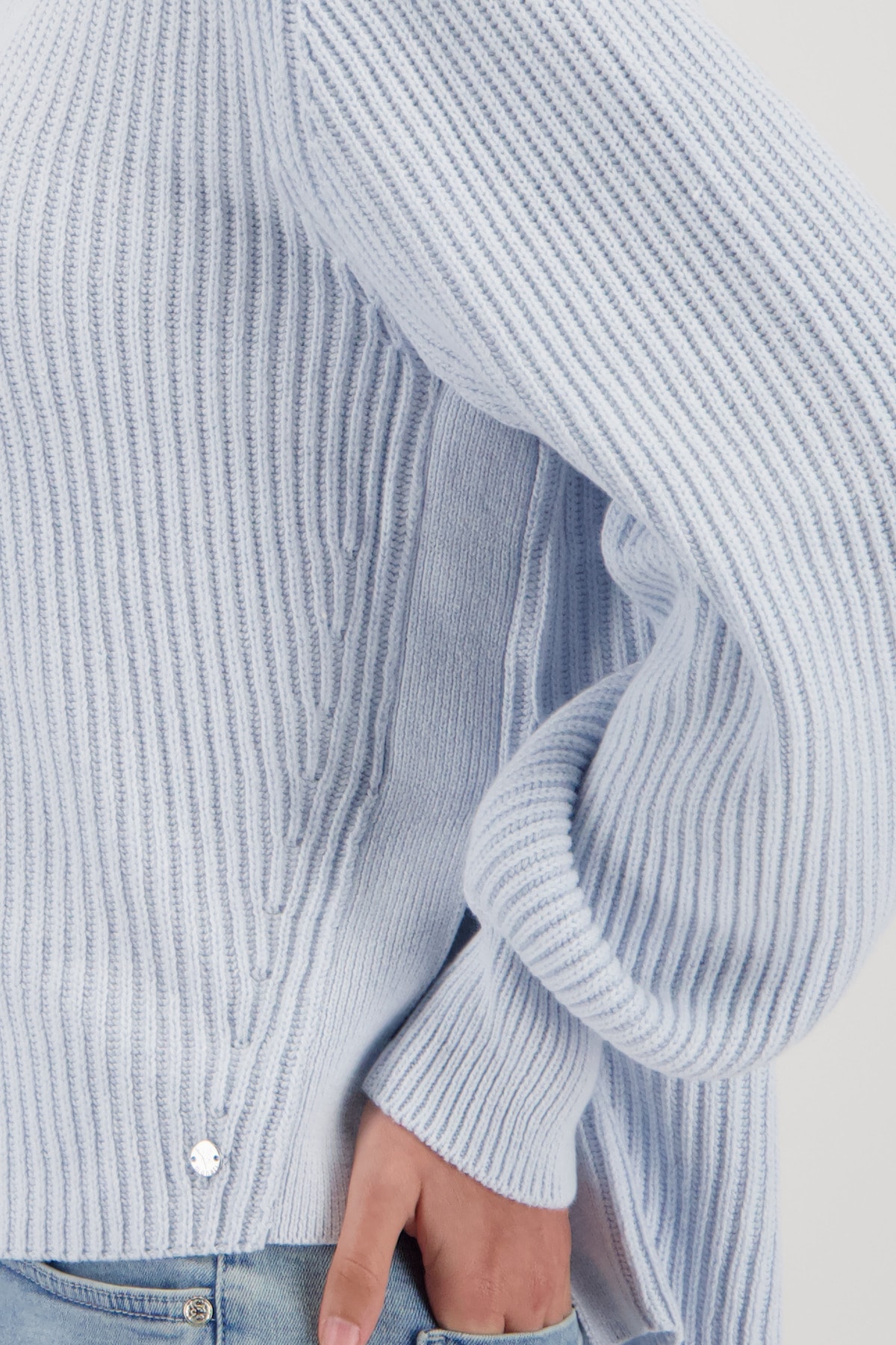 Monari Strickpullover »Pullover Basic Perlfang« Regular fit mit Stehkragen