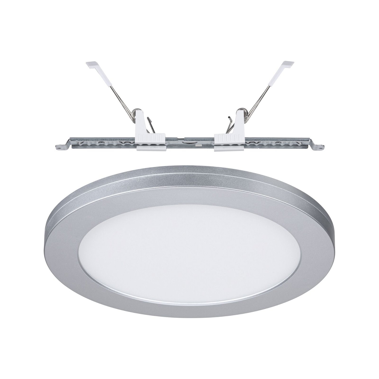 Paulmann LED Einbauleuchte »2in1 Cover-it rund 225mm 16,5W 1200lm 4000K Chrom matt«, 1 flammig, Einbaupanel