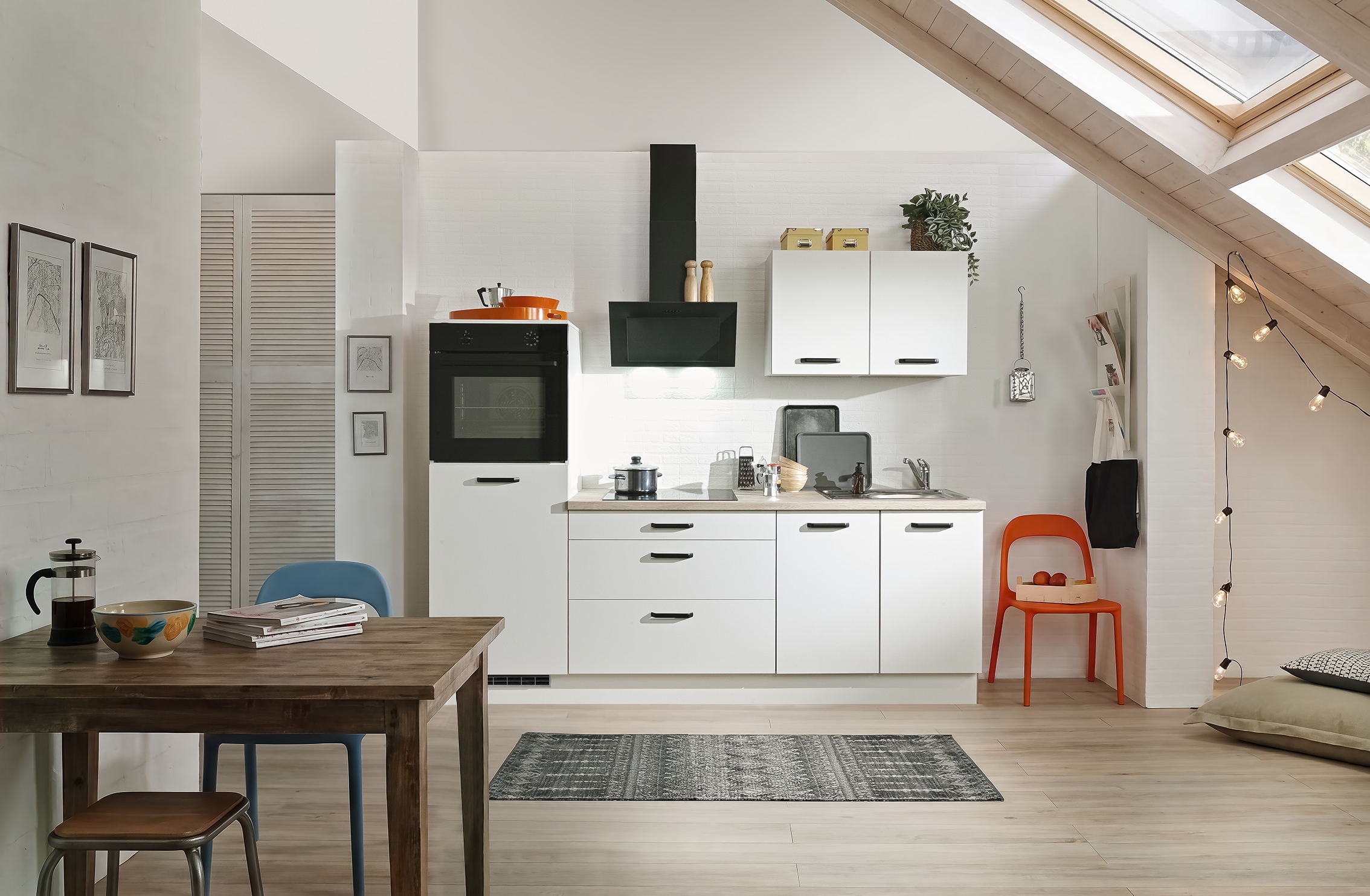 wiho Küchen Küchenzeile »Compact« Breite 240cm, wahlweise mit Geräten (mit Kühlschrank)
