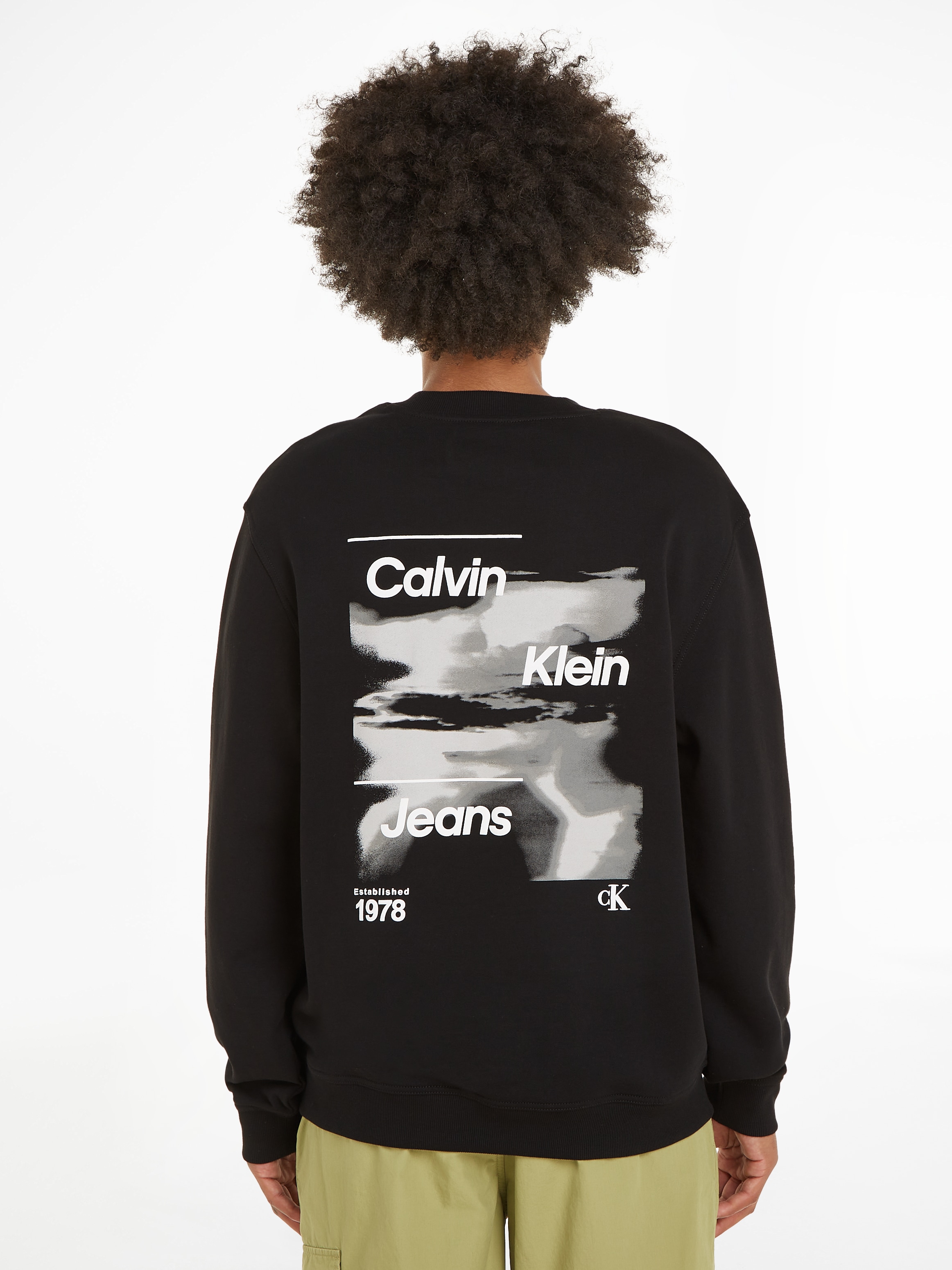 Calvin Klein Jeans Sweatshirt »DIFFUSED LOGO CREW NECK«, mit Logodruck