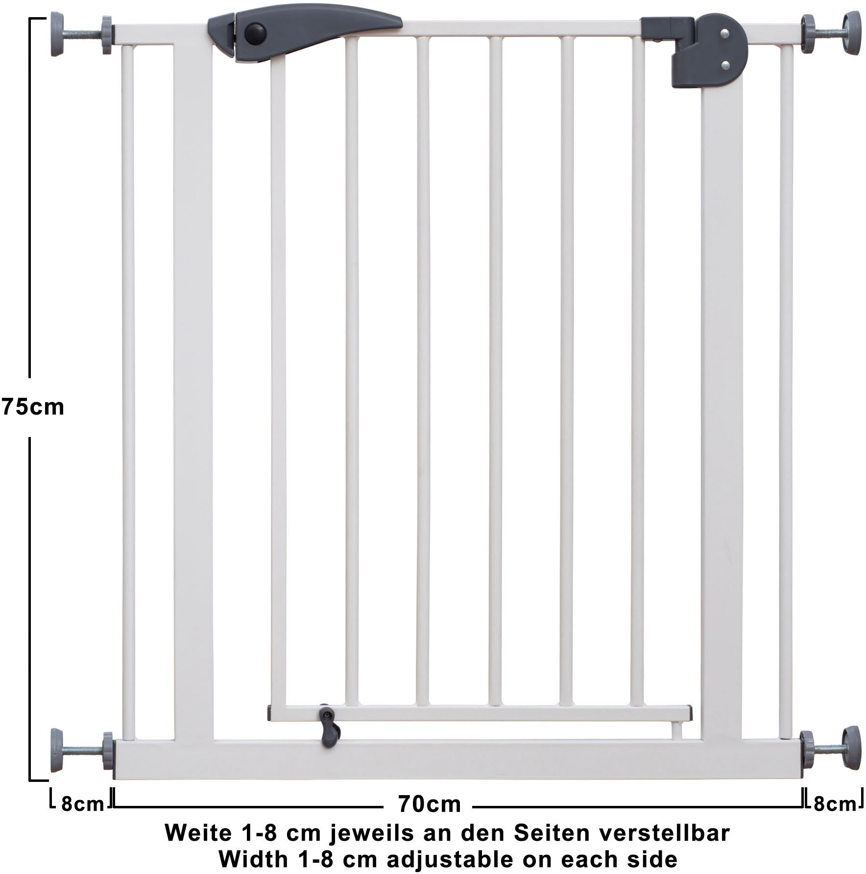 BabyGo Türschutzgitter »Safety Gate, weiß«, auch als Treppenschutzgitter verwendbar; Made in Europe