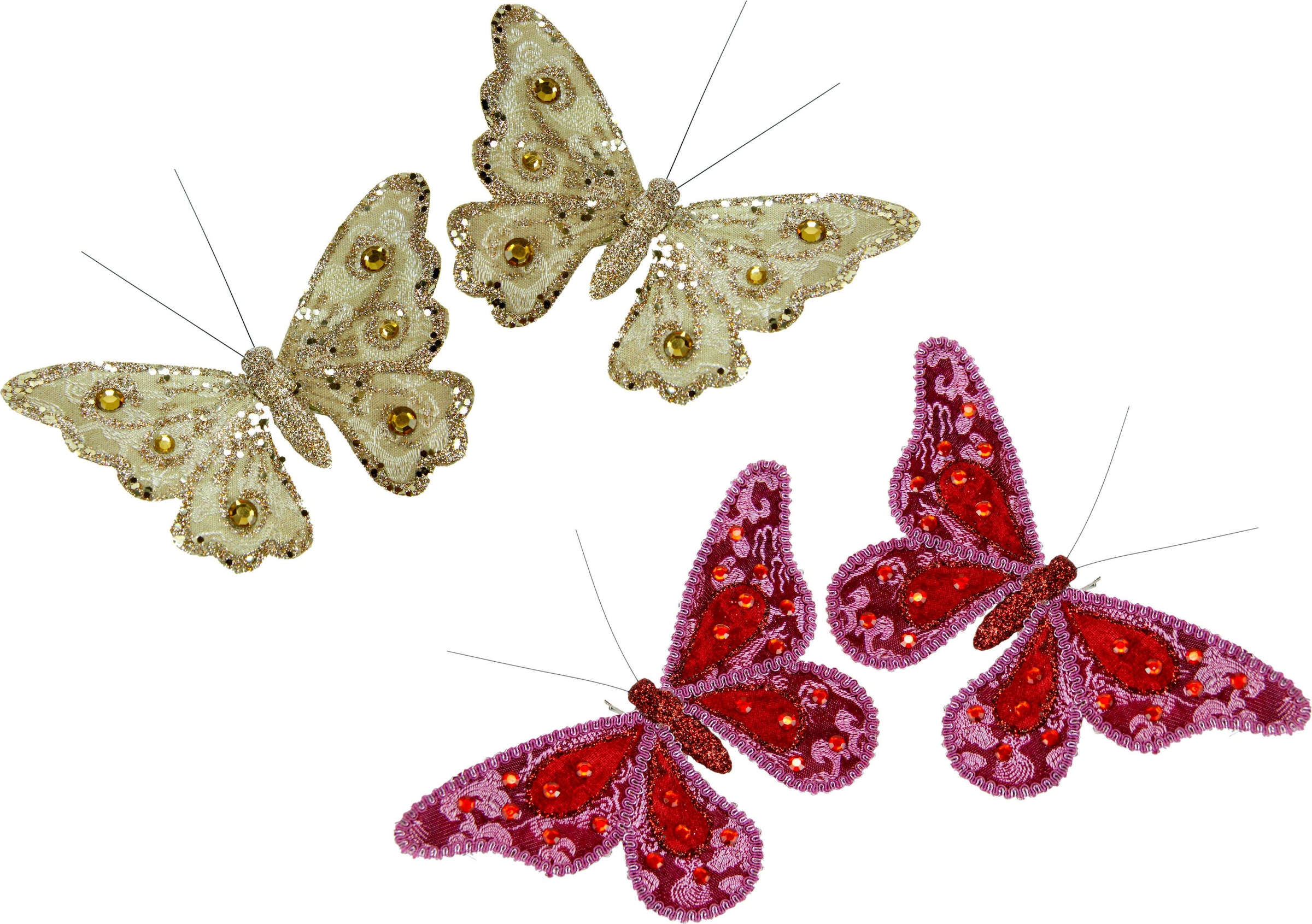 im I.GE.A. Online Set) (4er Dekofigur OTTO »Deko-Schmetterling Clip«, mit Shop