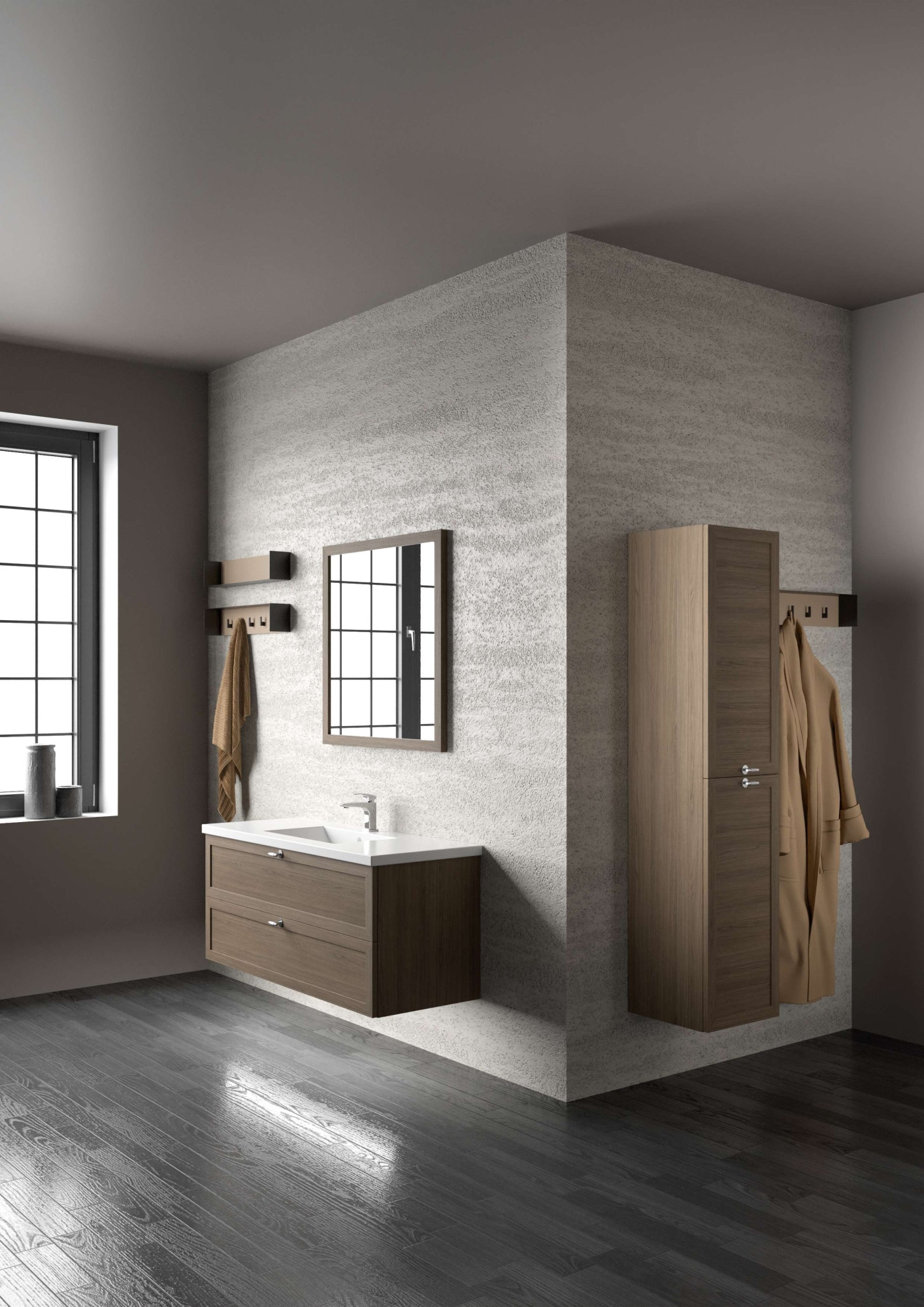 welltime Badspiegel »Rustic«, Breite 80 cm, FSC®-zertifiziert
