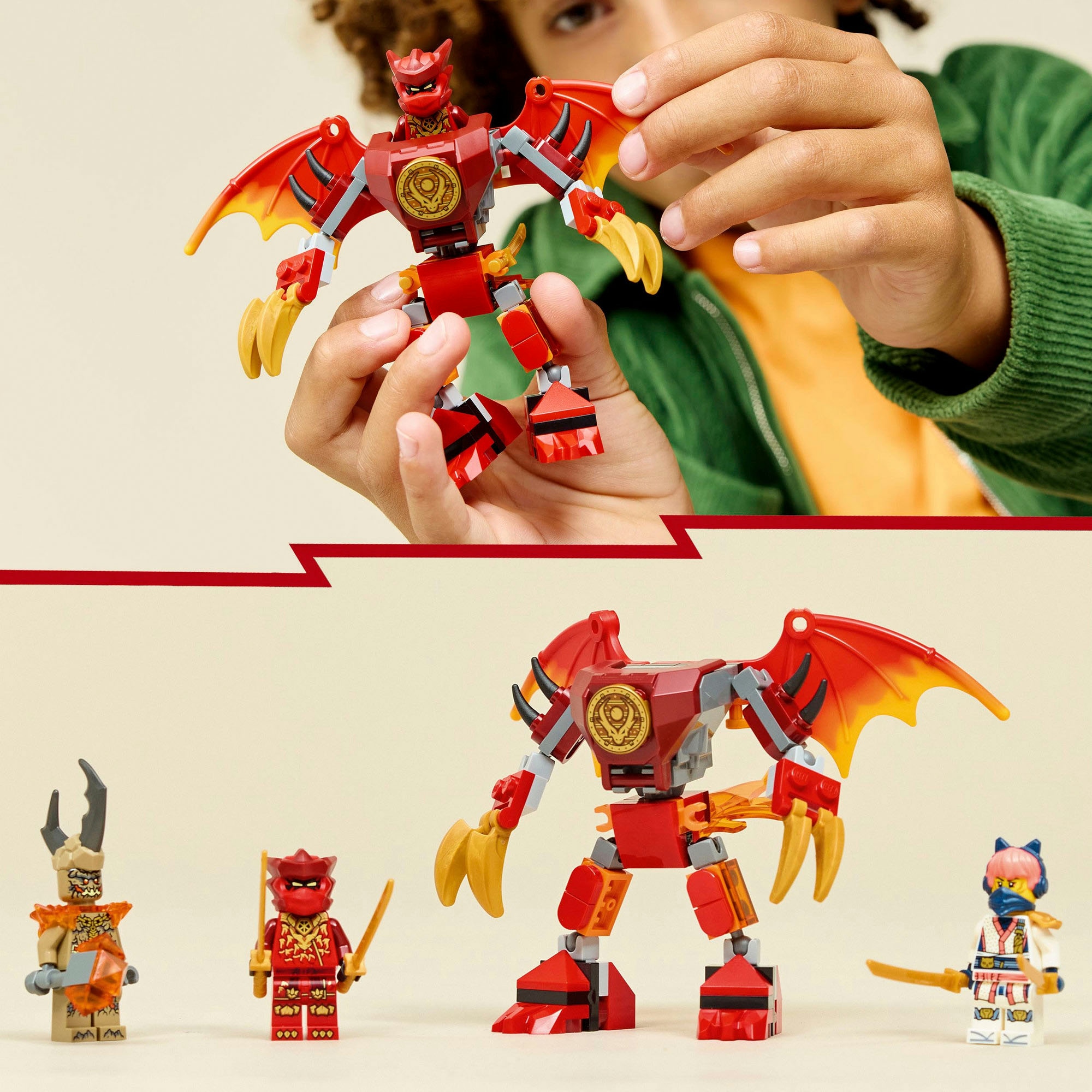 LEGO® Konstruktionsspielsteine »Kais Drachen-Mech Battle Set (71851), LEGO Ninjago«