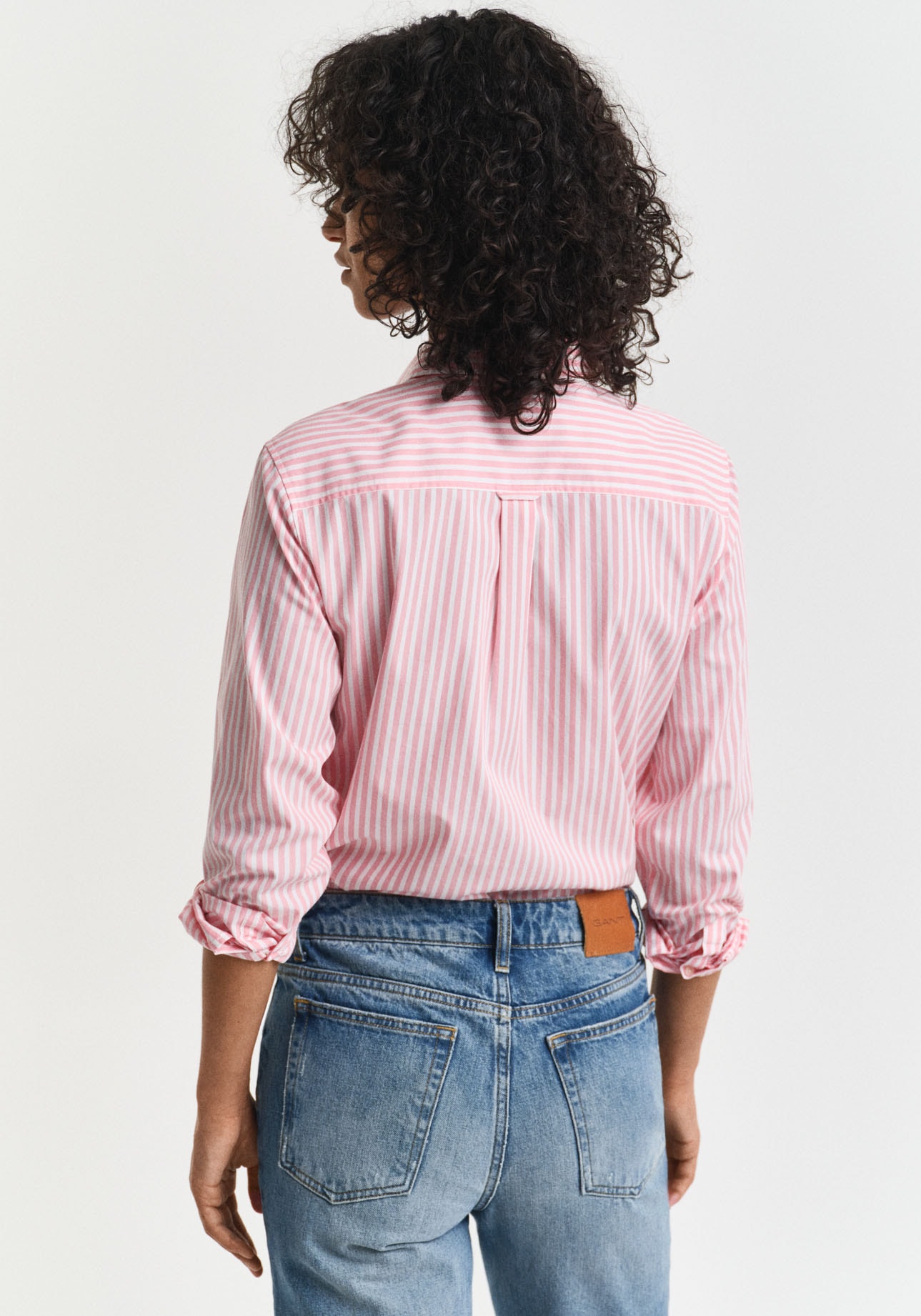 Gant Hemdbluse »REG POPLIN STRIPED SHIRT«, mit einer kleinen Logostickerei auf der Brust