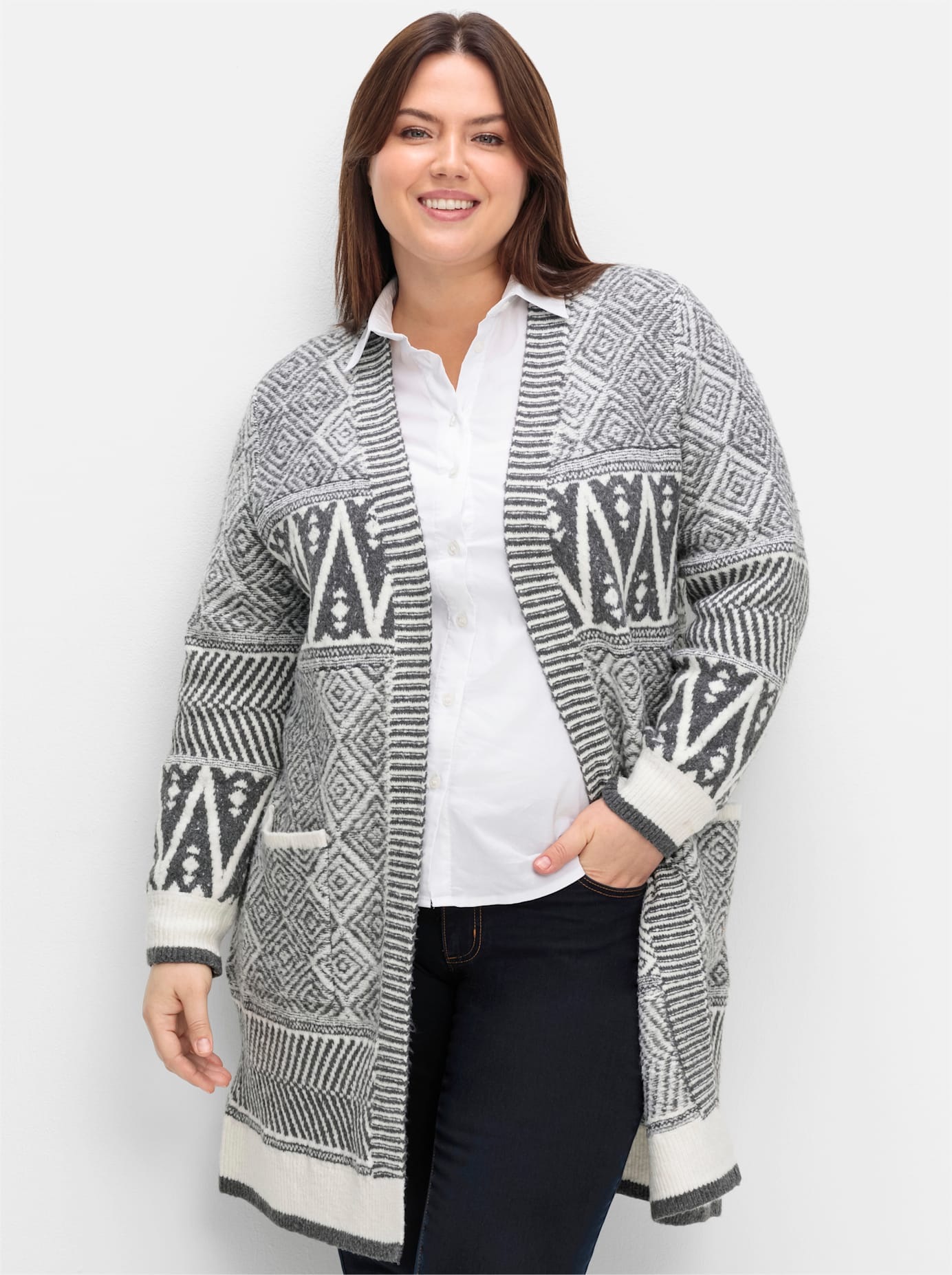 sheego by Joe Browns Longstrickjacke