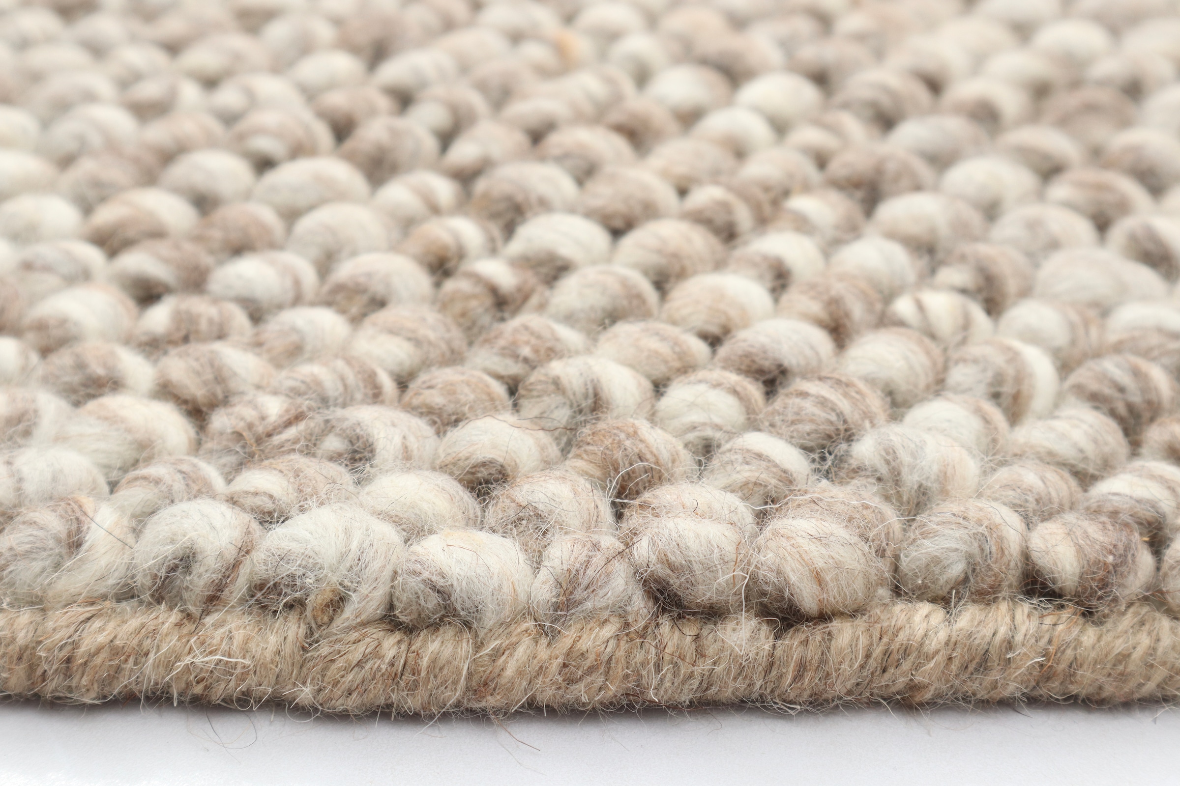 LeGer Home by Lena Gercke Teppich »Ainhoa, handgewebt, Wolle«, rund, 12 mm Höhe, Teppich, Wohnzimmer, Schlafzimmer, Esszimmer