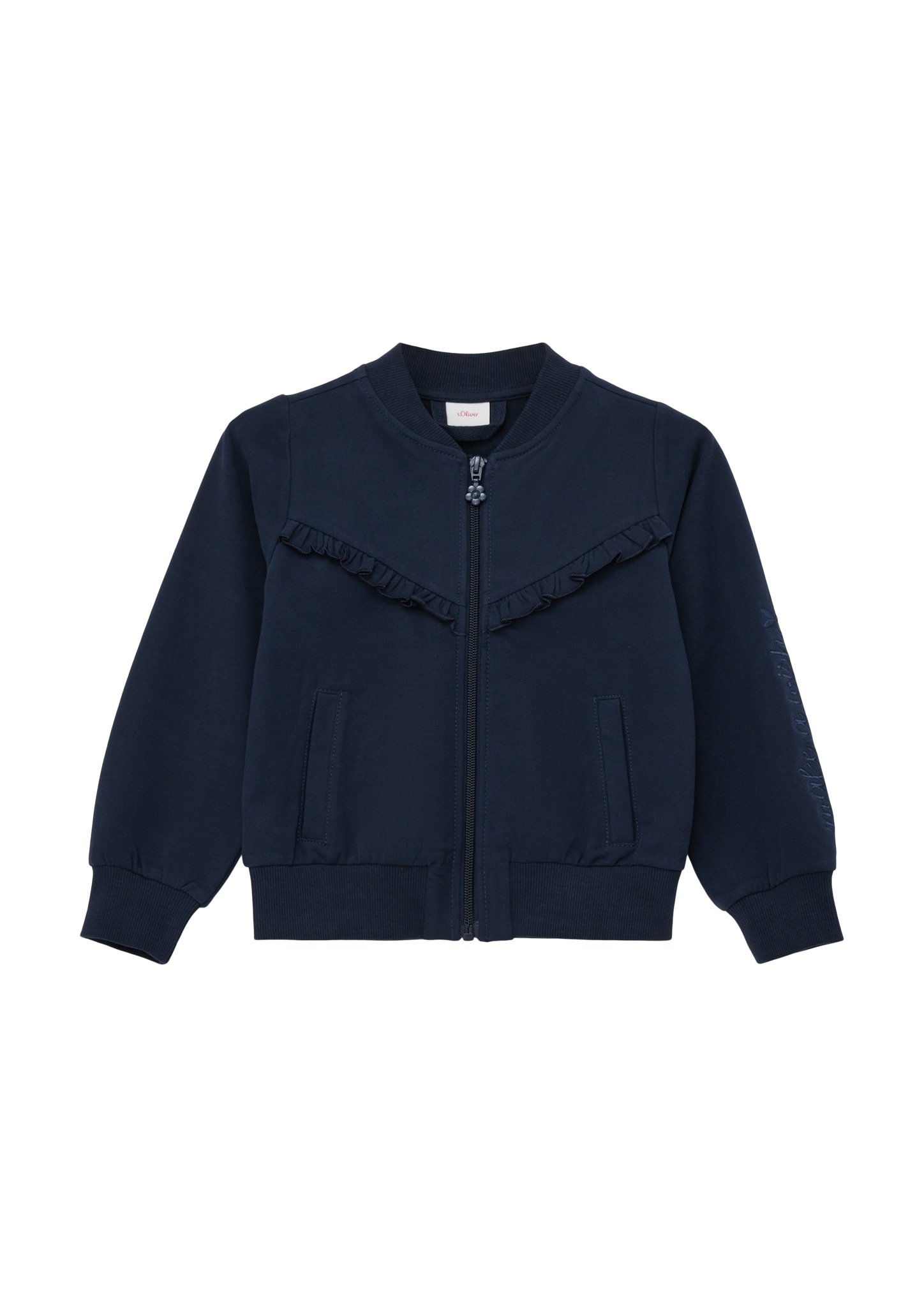 s.Oliver Junior Sweatjacke, mit Rüschen