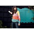 Aniston CASUAL Rundhalspullover, mit trendfarbenen Blockstreifen