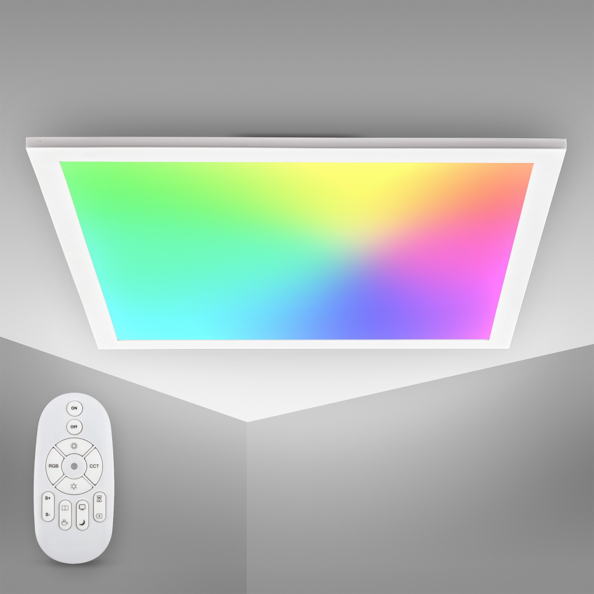 Brilliant Leuchten LED RGB Fernbedienung cm, dimmbar, inkl. einstellbar, 2700-6500 OTTO Online im mit 120x30 Farbtemperatur Shop »Abie«, 3800 Lumen, Kelvin Panel Farbwechsel