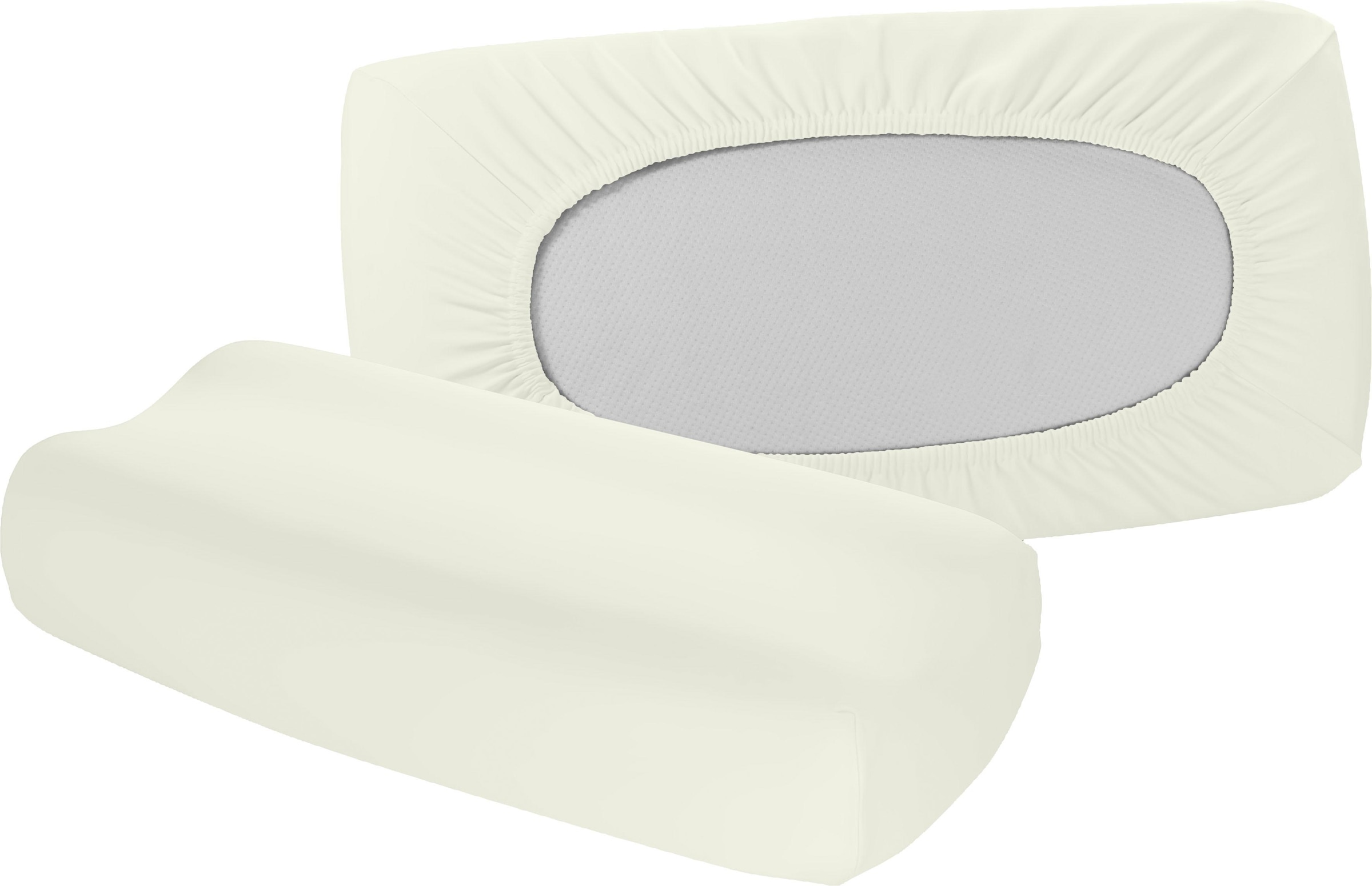 fleuresse Kissenbezug »Vital comfort«, (2 St.), Gesundheitskisssen, Ergokissen, Stützkissen, Obermaterial: 96% Baumwolle, 4% Elasthan LYCRA®, mit Gummizug,