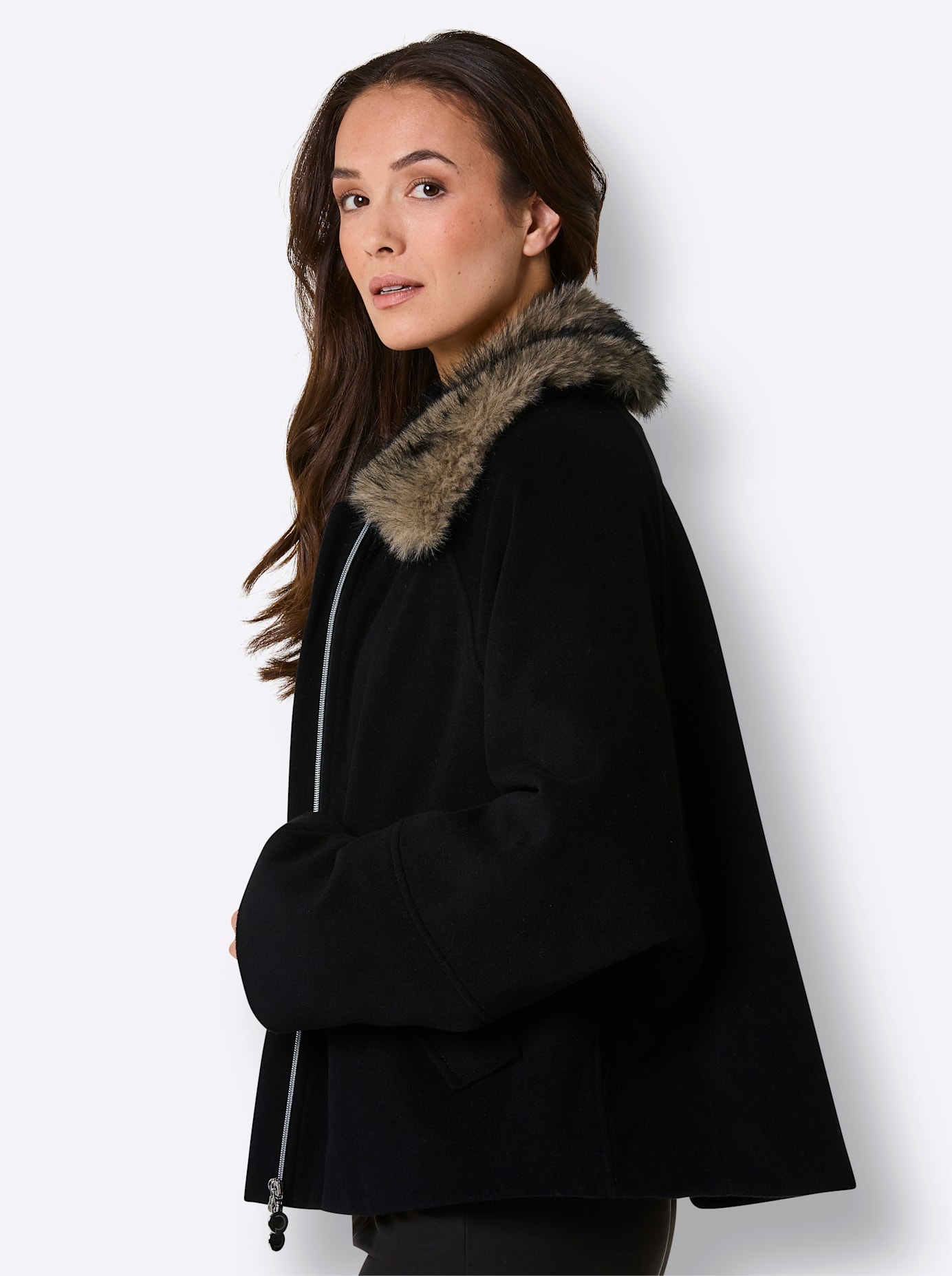 CREATION L PREMIUM Wolljacke ohne Kapuze