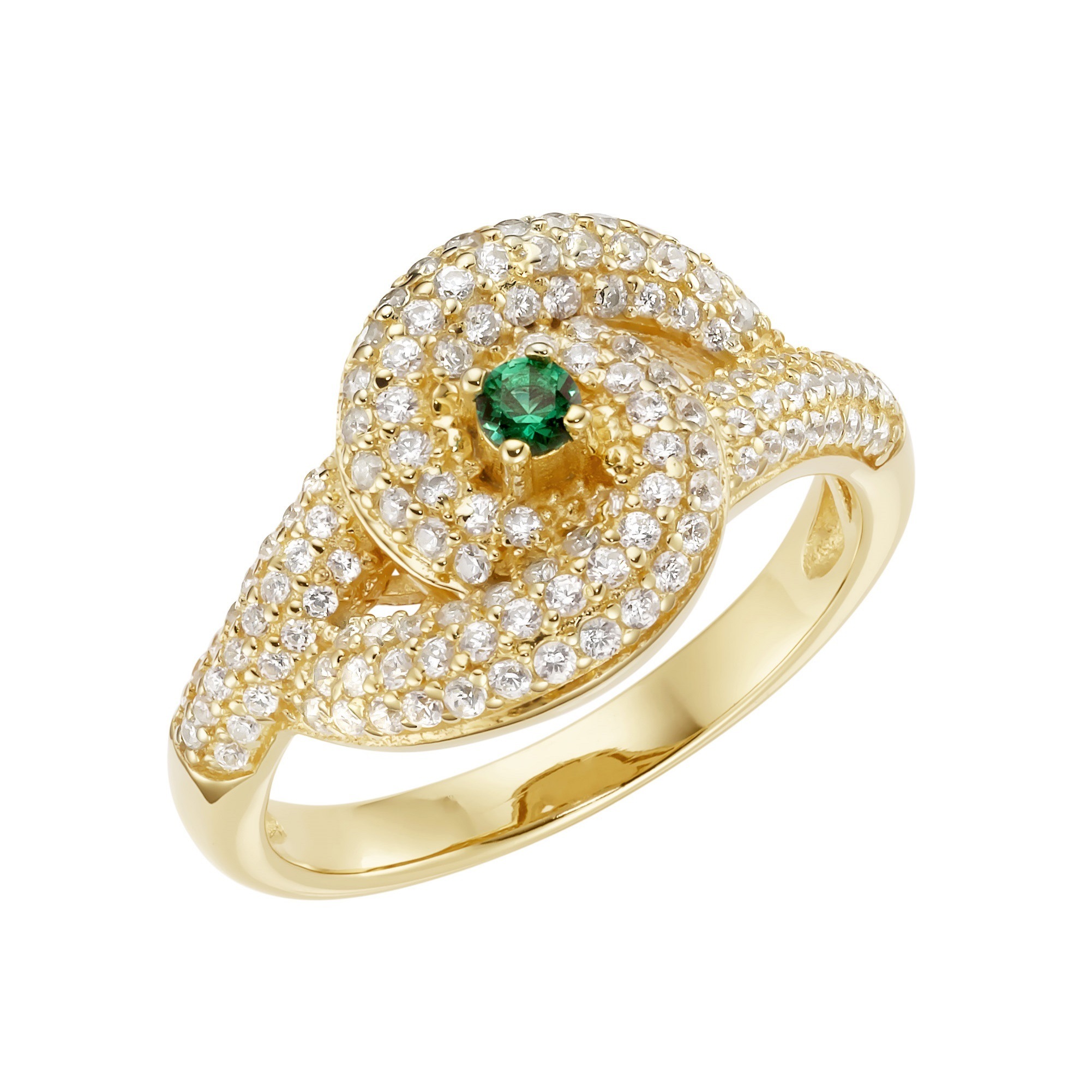 Smart Jewel Silberring »Ring mit Zirkonia und farbigem Zierstein, Silber 925«