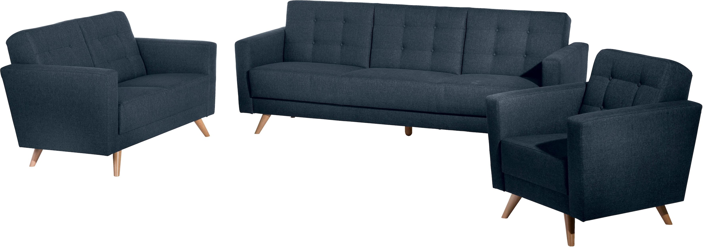 Max Winzer® 3-Sitzer »Julius«, Schlafsofa, inklusive Bettfunktion & Bettkasten, Breite 224 cm